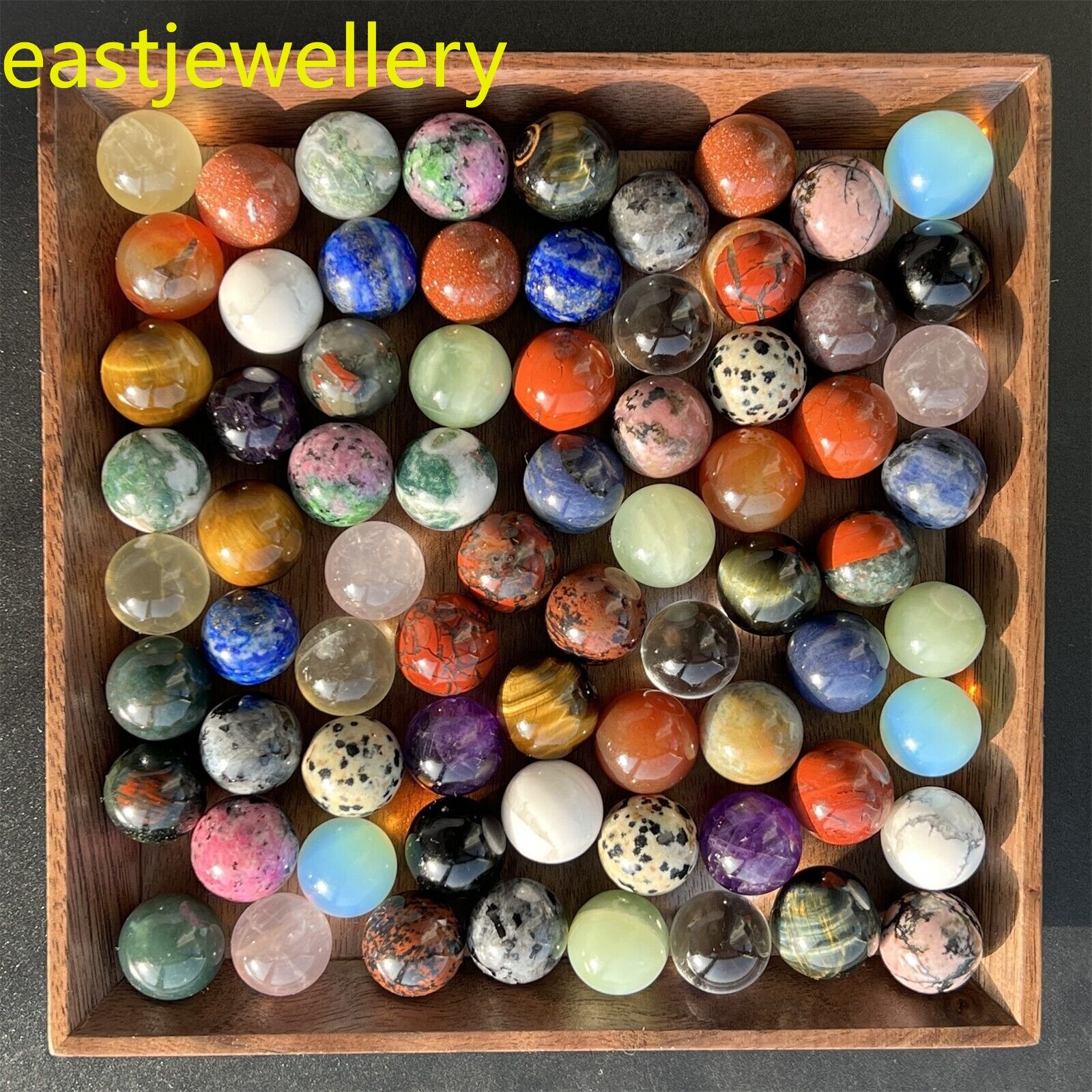 12x natural Mixed Sphere quartz crystal carved ball reiki healing Mineral 15mm+