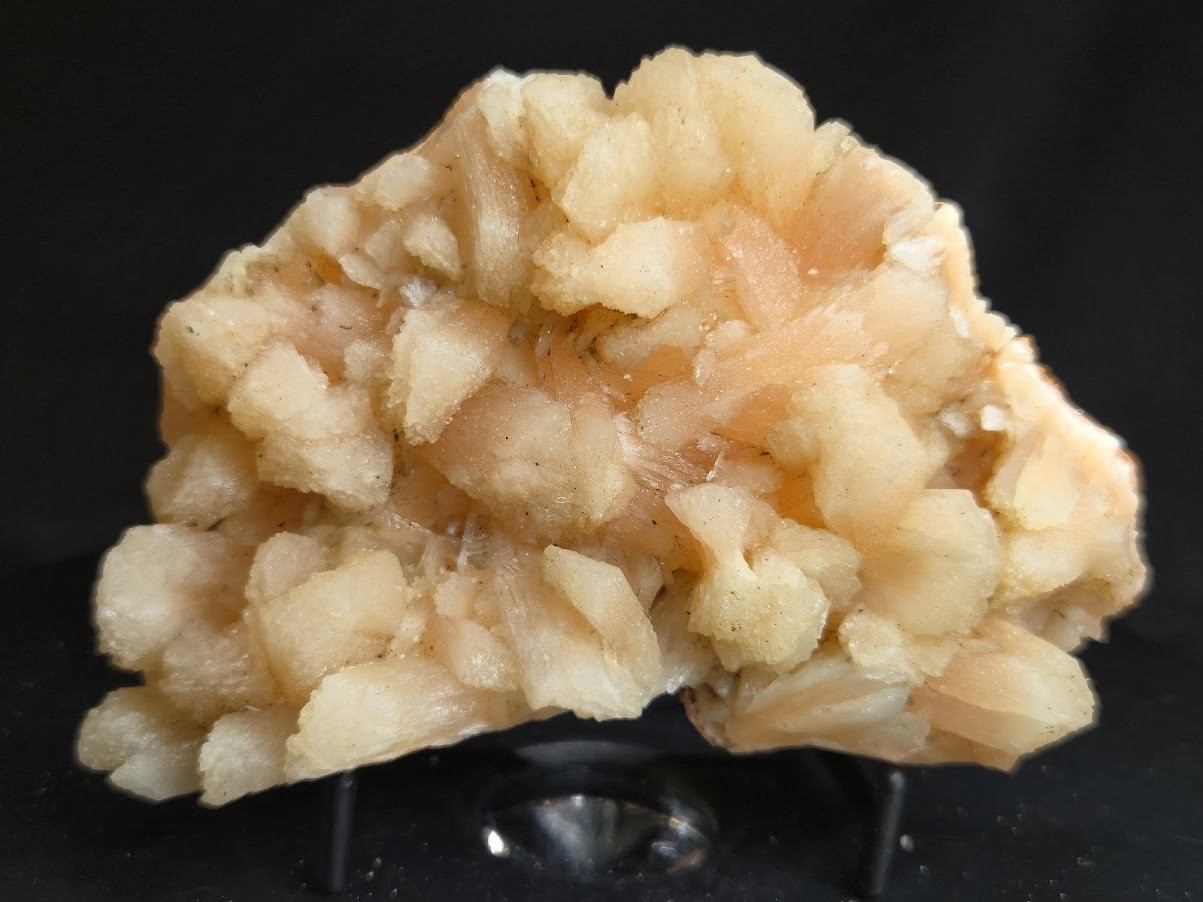 Peach Stilbite Zeolite Mineral Specimen in Matrix-Collectible Healing Crystal