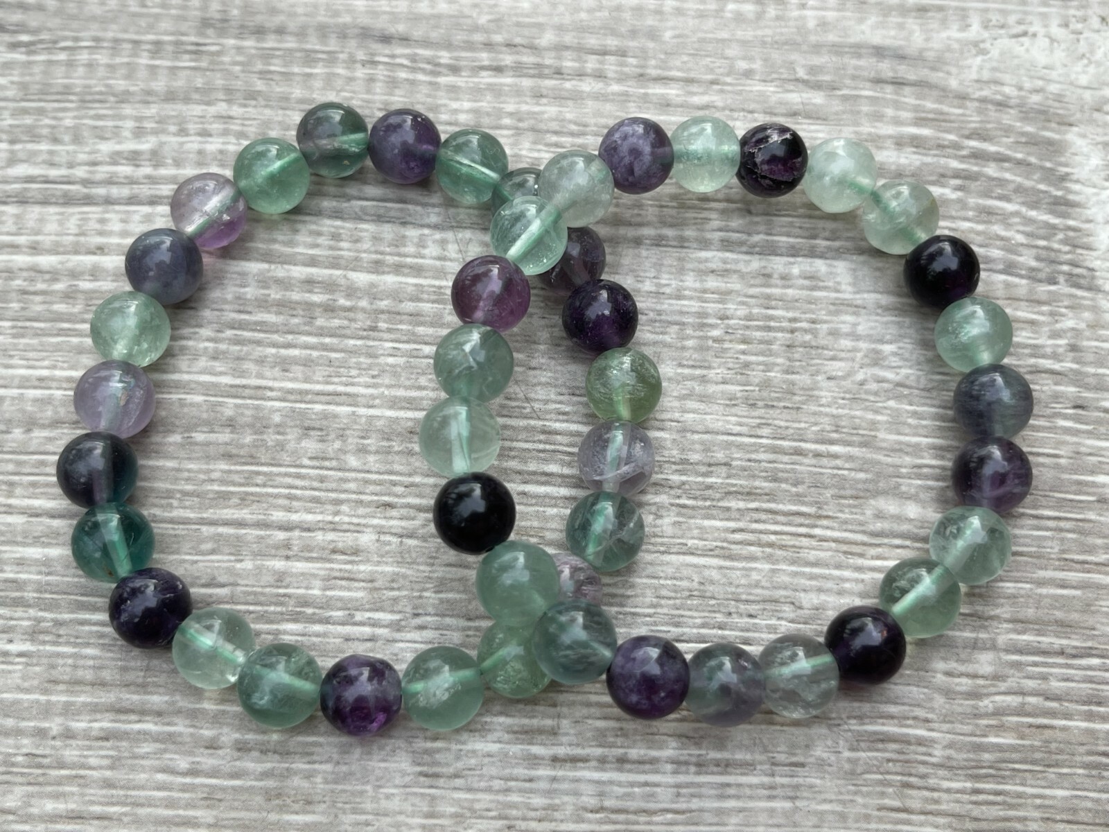 Grade A++ Fluorite Crystal Bead Bracelet 8mm, Genuine Fluorite Gemstone Bracelet
