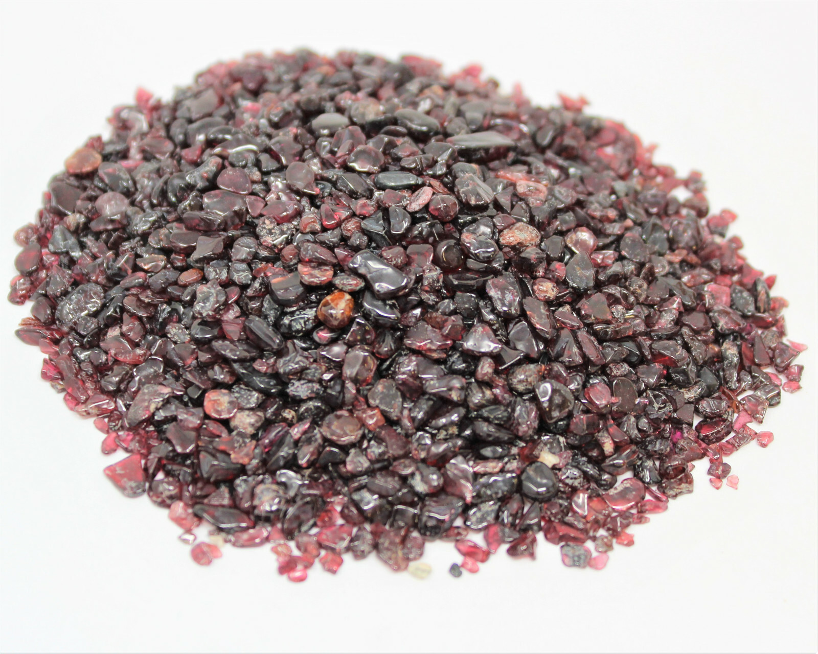 1 lb Bulk Loose GARNET Chips 5 – 7 mm Micro Semi Tumbled Stones 16 oz Tiny