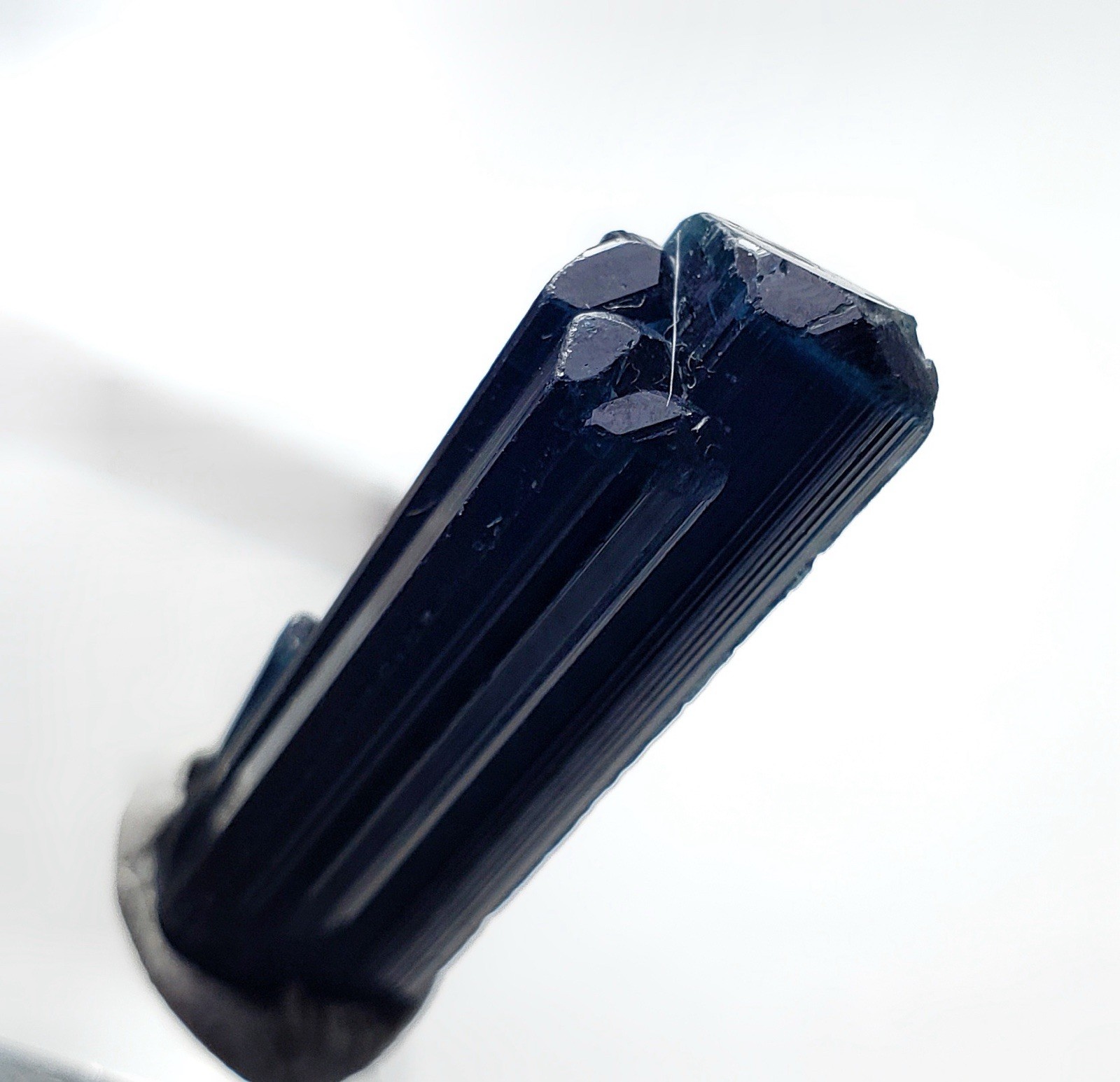Dark Blue Indicolite Tourmaline Crystal From Afghanistan Peech Mine 29.9 Carats