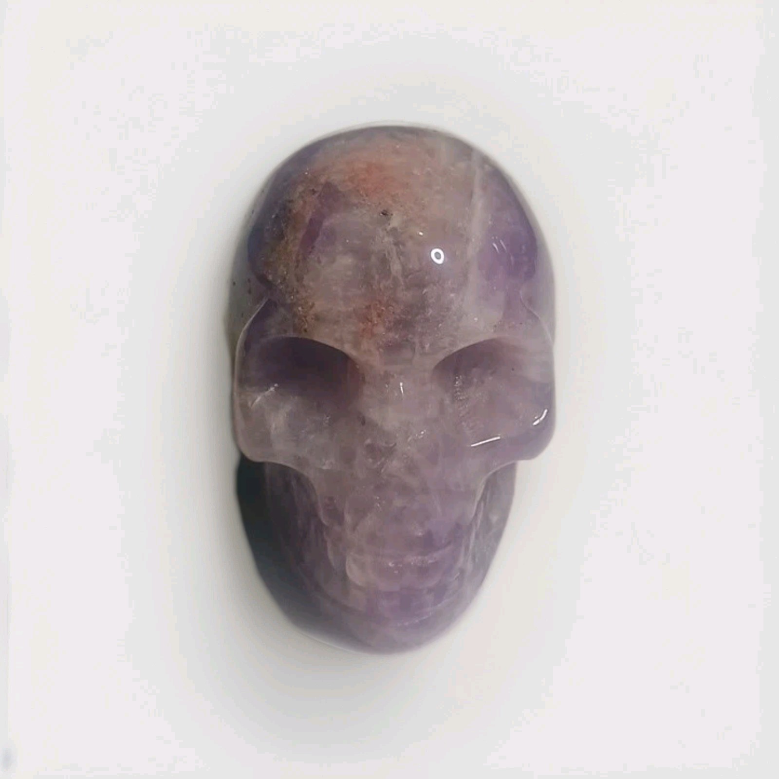 Amethyst Carved Skull 1.5″ Purple Natural Stone Realistic Look