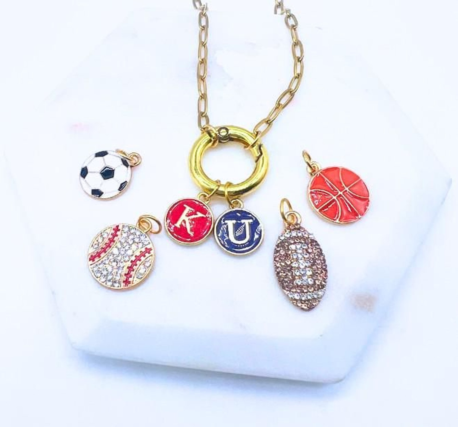 KU Kansas University Basketball Baseball Football Soccer Stainless Steel Enamel