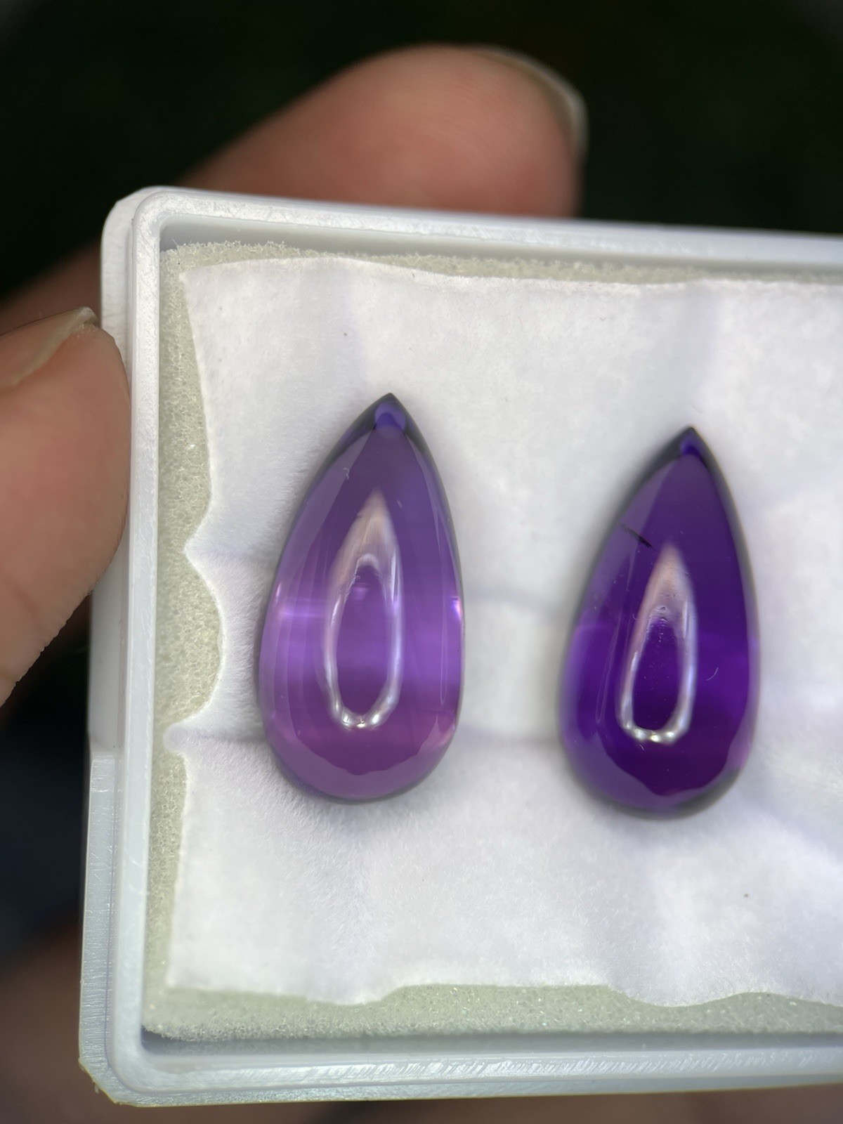 Rare Natural AAA Amethyst Teardrop Gemstone Pair For Earring Making