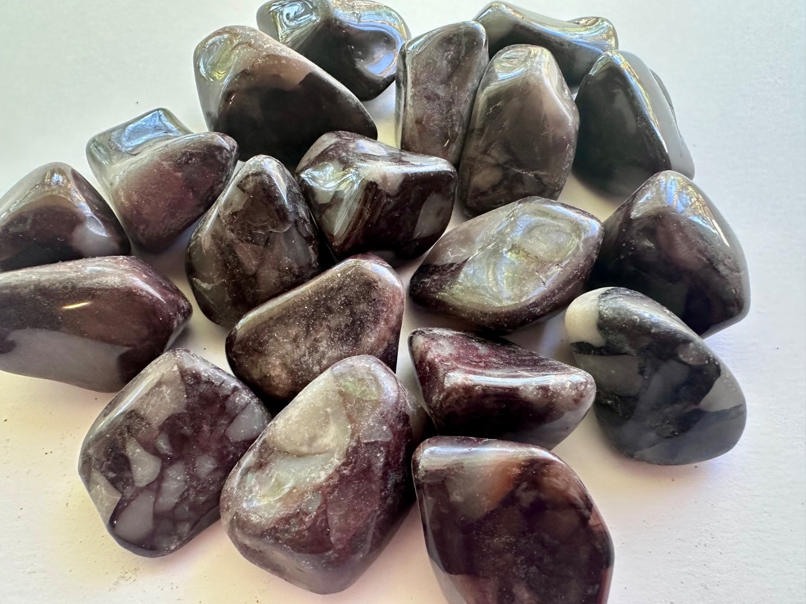 3x Cataclasite Tumbled Stones XL 30-40mm Reiki Healing Crystal Transformation