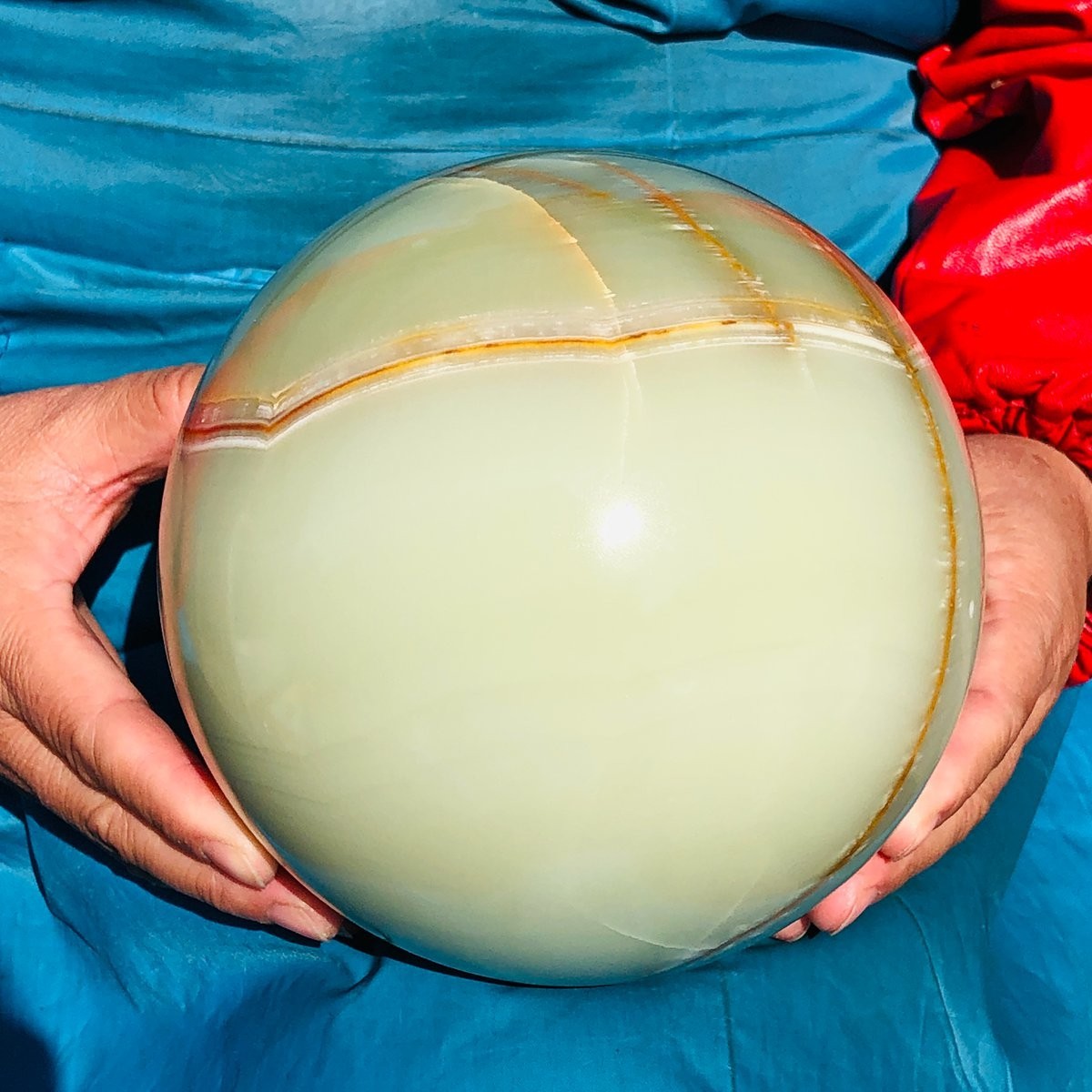 11.35LB Natural Afghan Jade Crystal Sphere Healing Gemstone Ball reiki healing