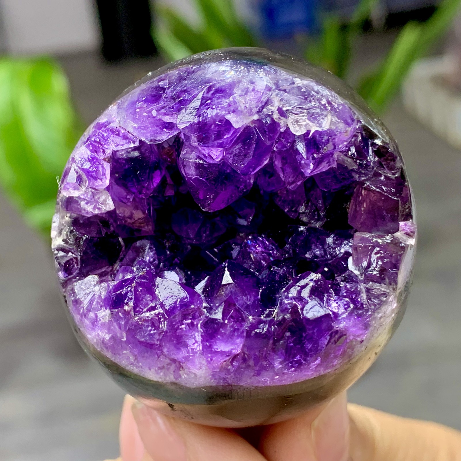 146GNatural Amethyst Agate Opening Smile Quartz Cluster Crystal Specimen Healing