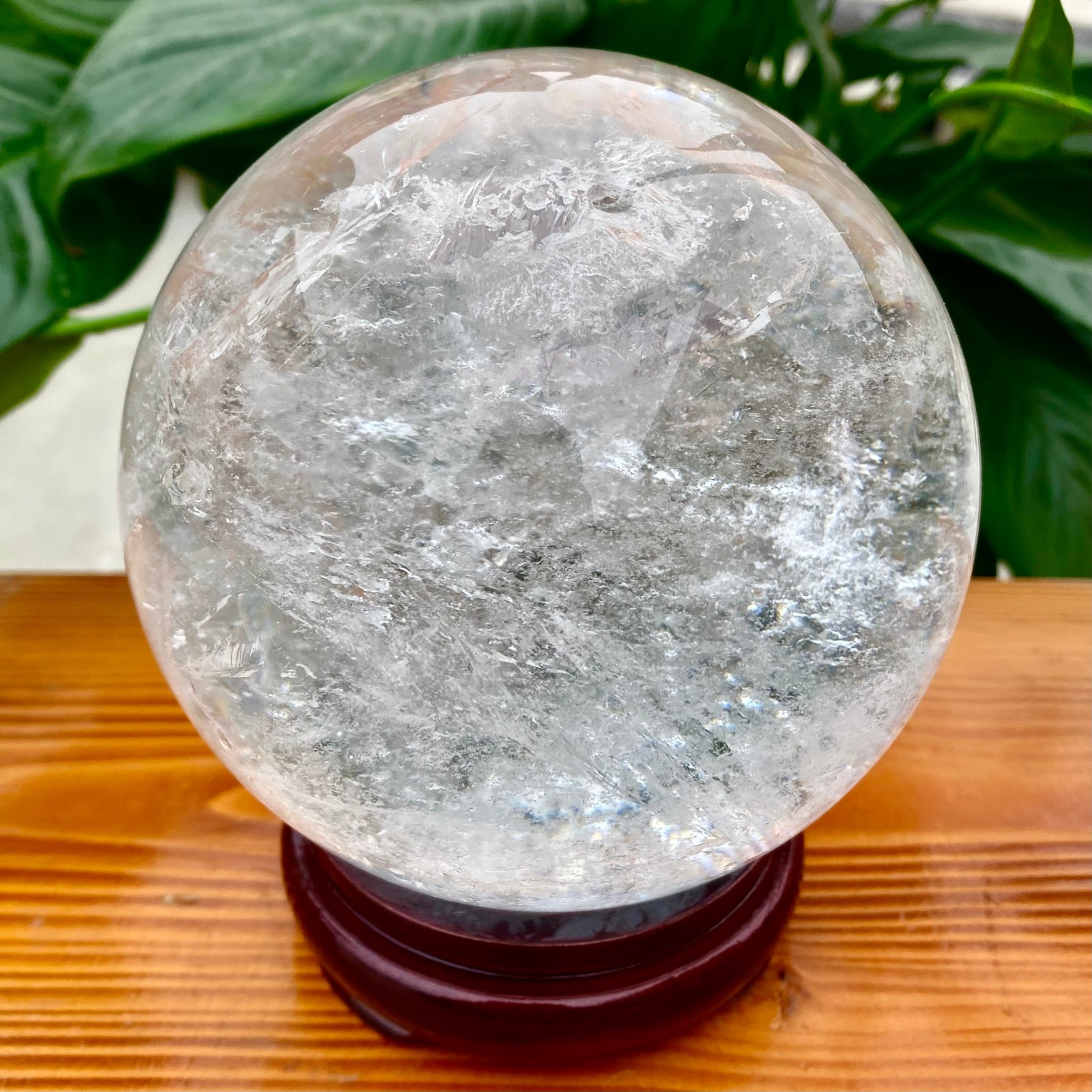 3.94LB white crystal transparent quartz crystal ball Reiki repair