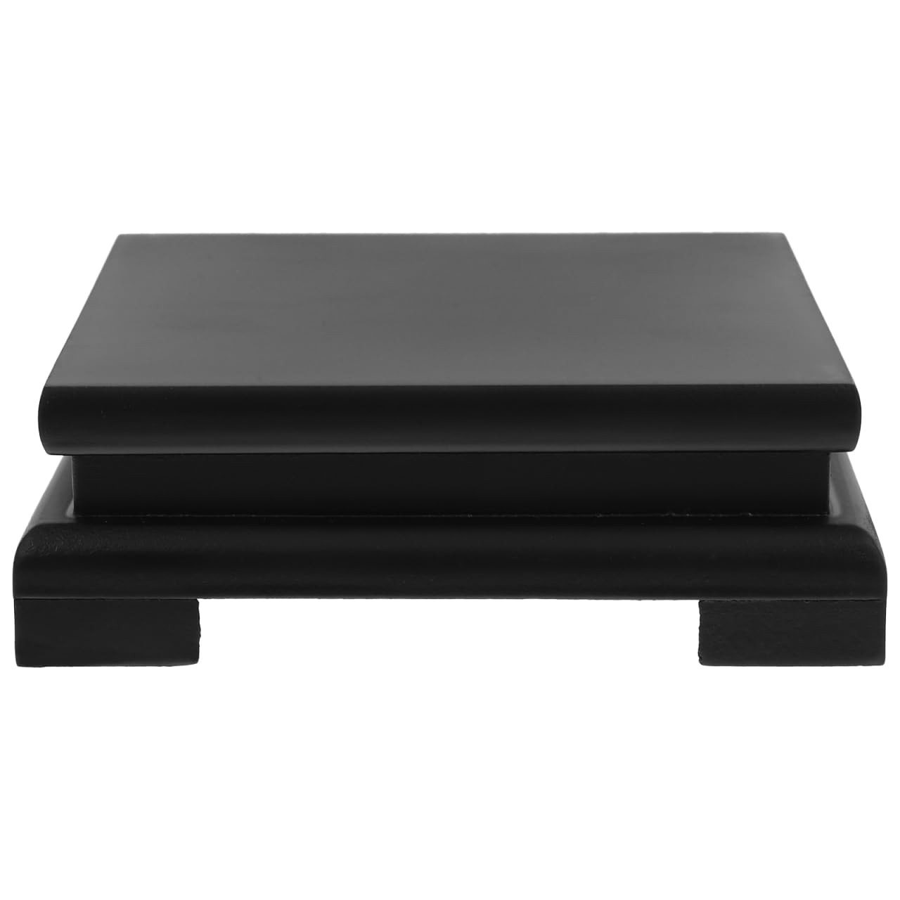 5.90×5.90×3.77 Inch Square Wood Display Base Stand Pedestal For Plant Pot
