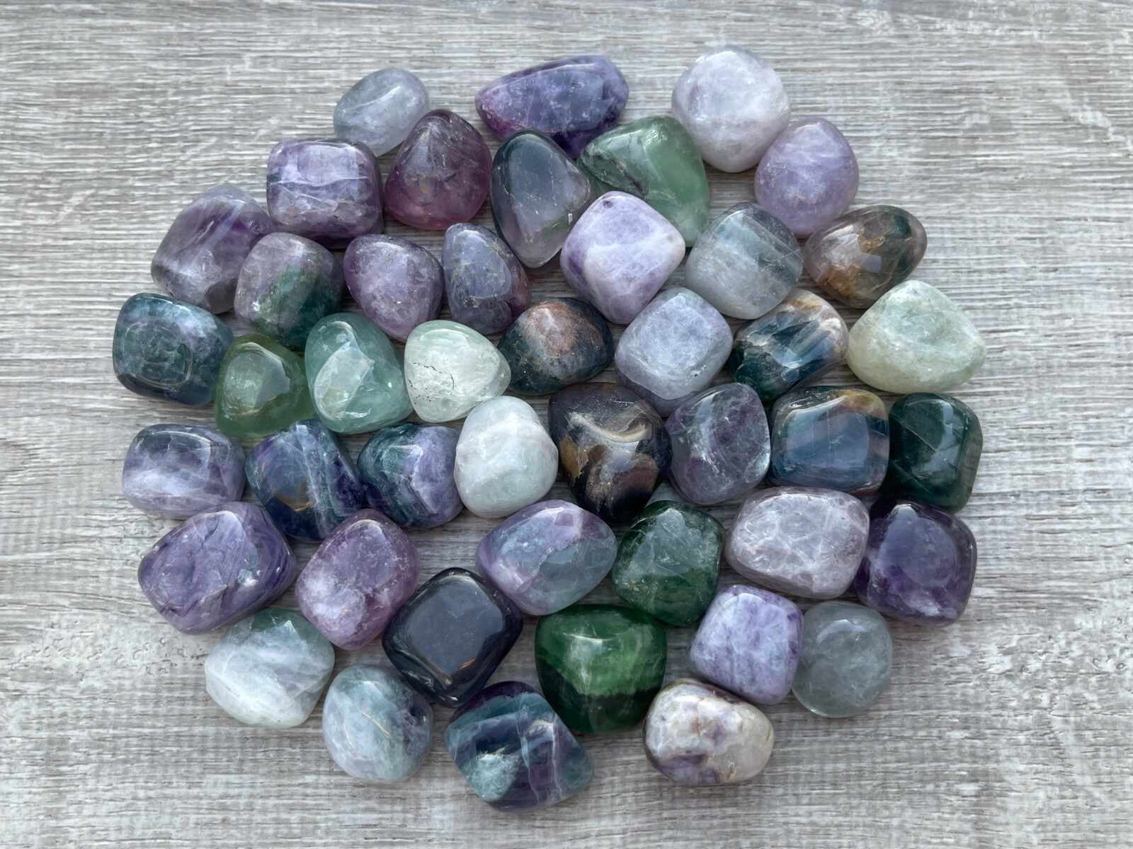 Grade A++ Fluorite Tumbled Stones, 0.8″-1.25″ Tumbled Fluorite, Pick How Many