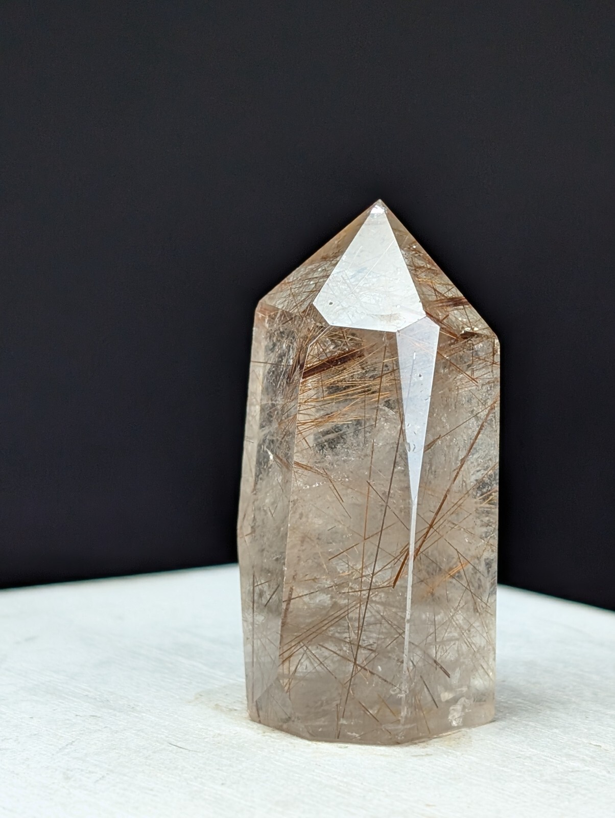 Golden Rutile Tower Rutilated Point Crystal Gemstone Quartz Chakra