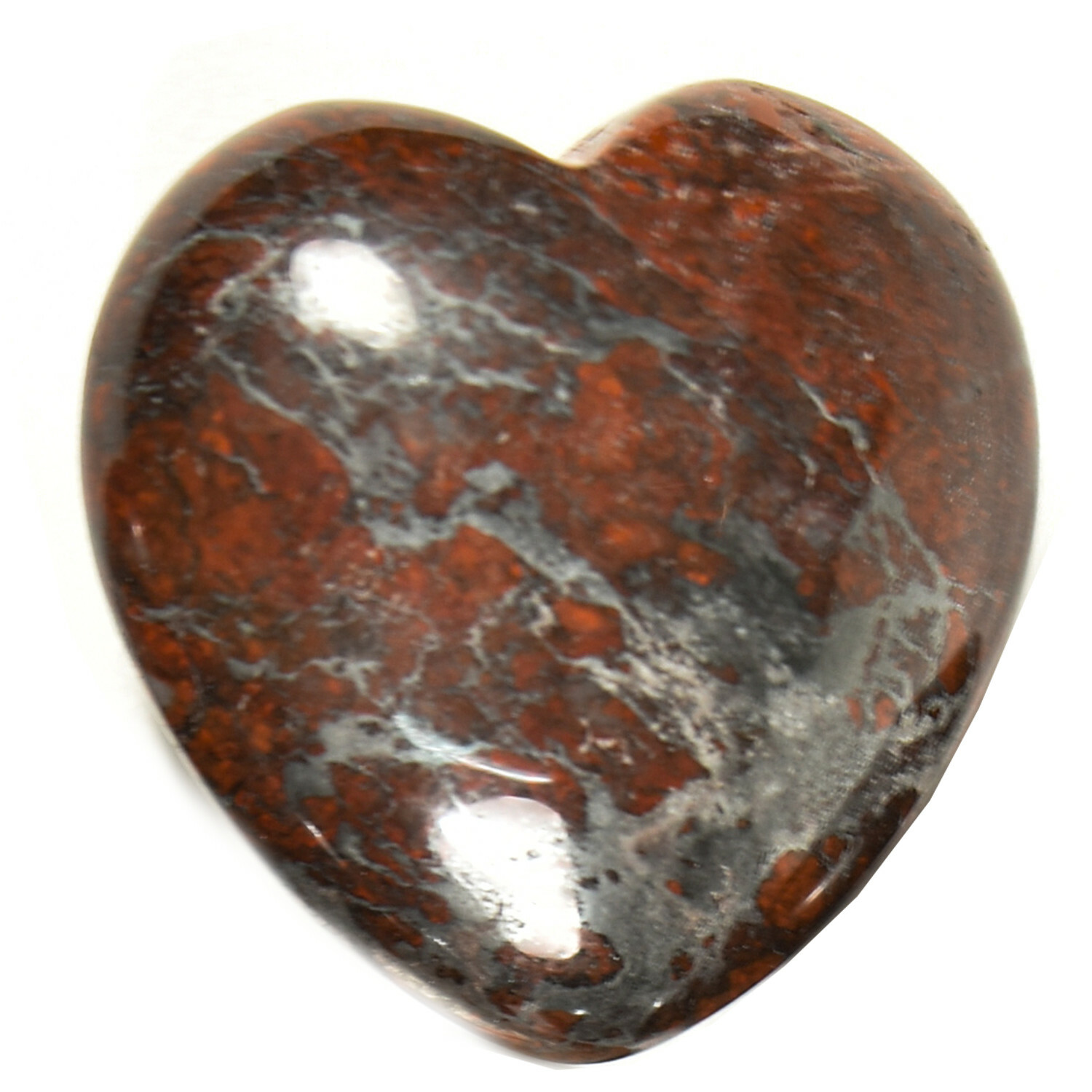 30mm Brecciated Deep Red Jasper w/ Quartz & Hematite Crystal Heart – China (1PC)