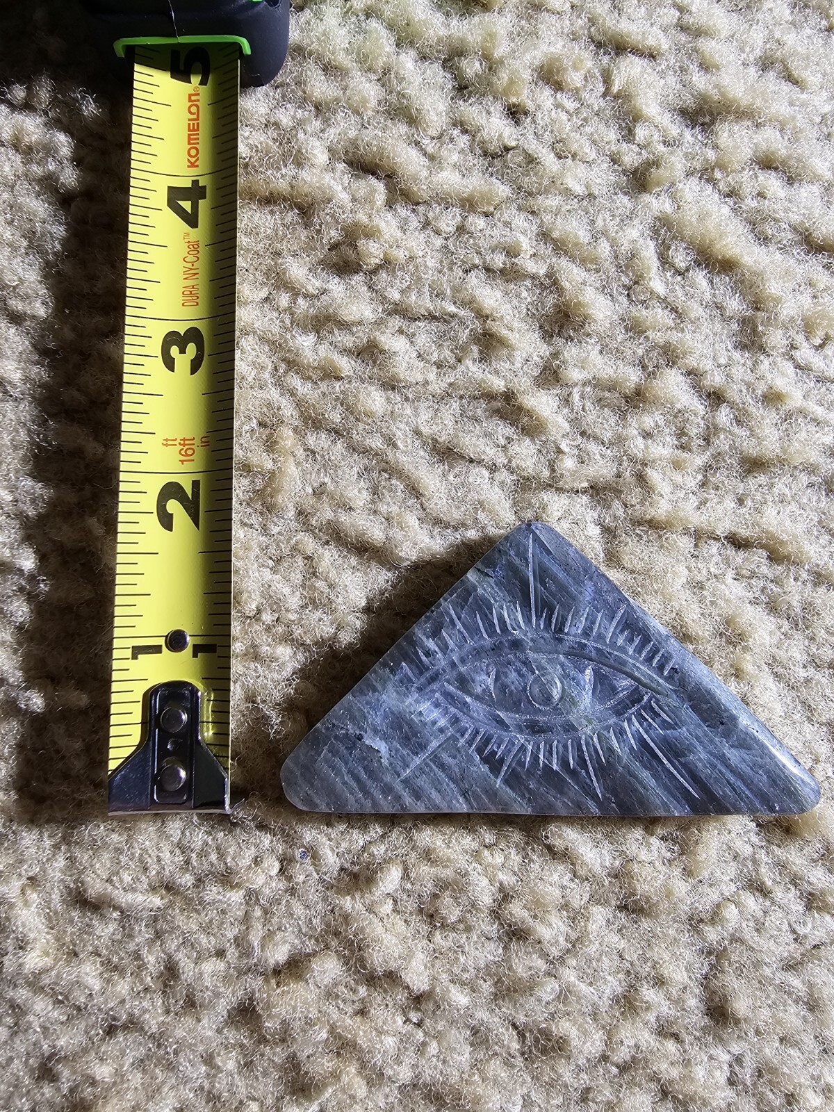 Labradorite All Seeing Evil Eye, Illuminati Carving, Crystals & Stones, Mineral