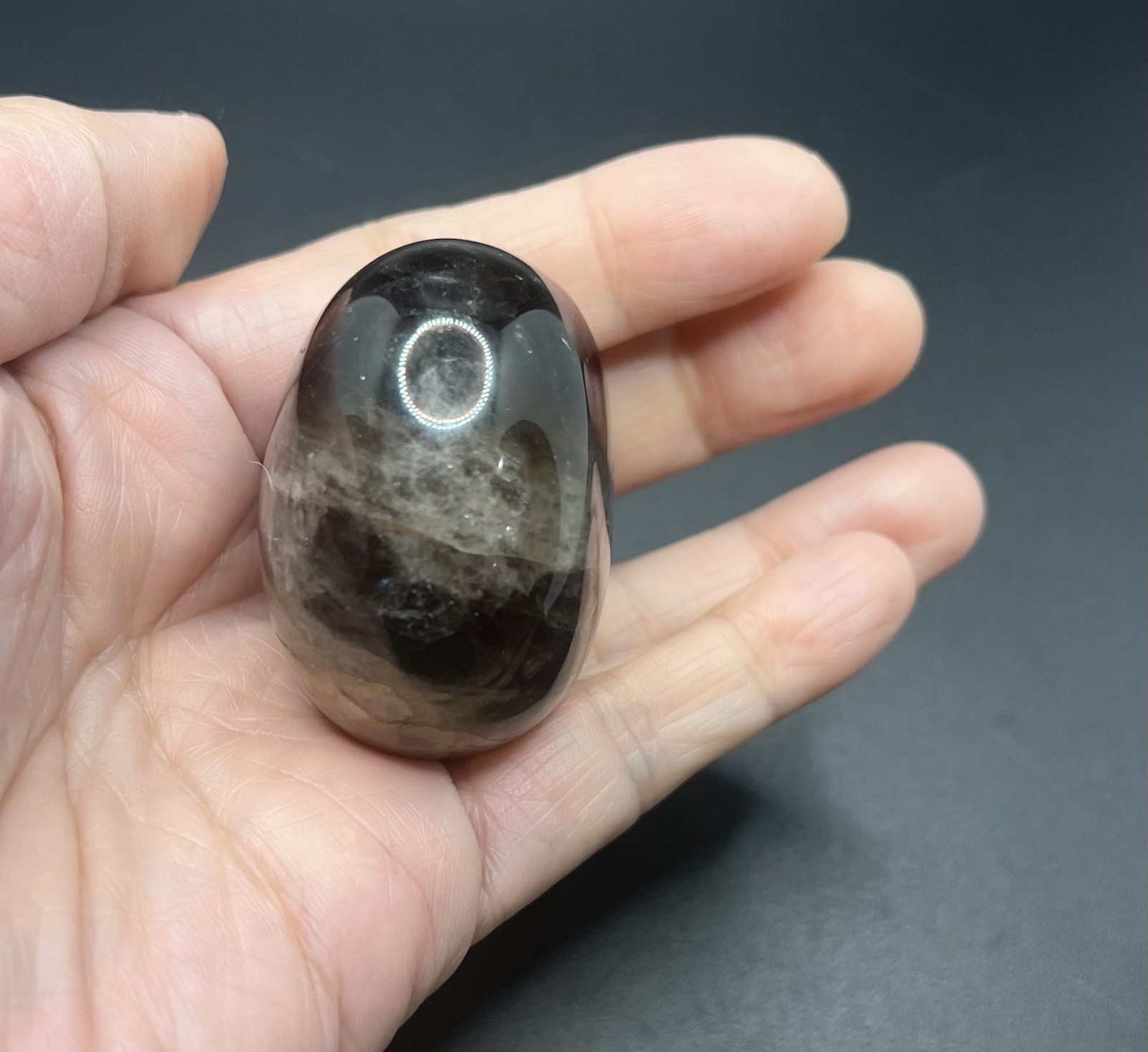 Smoky Quartz Genuine Palm Stone 94g BEAUTIFUL