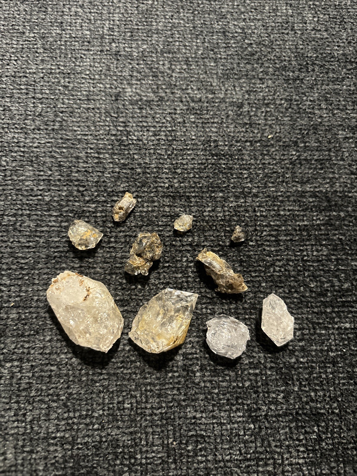 Herkimer Diamond Quartz Crystals Mixed Lot 10pc 0.53oz