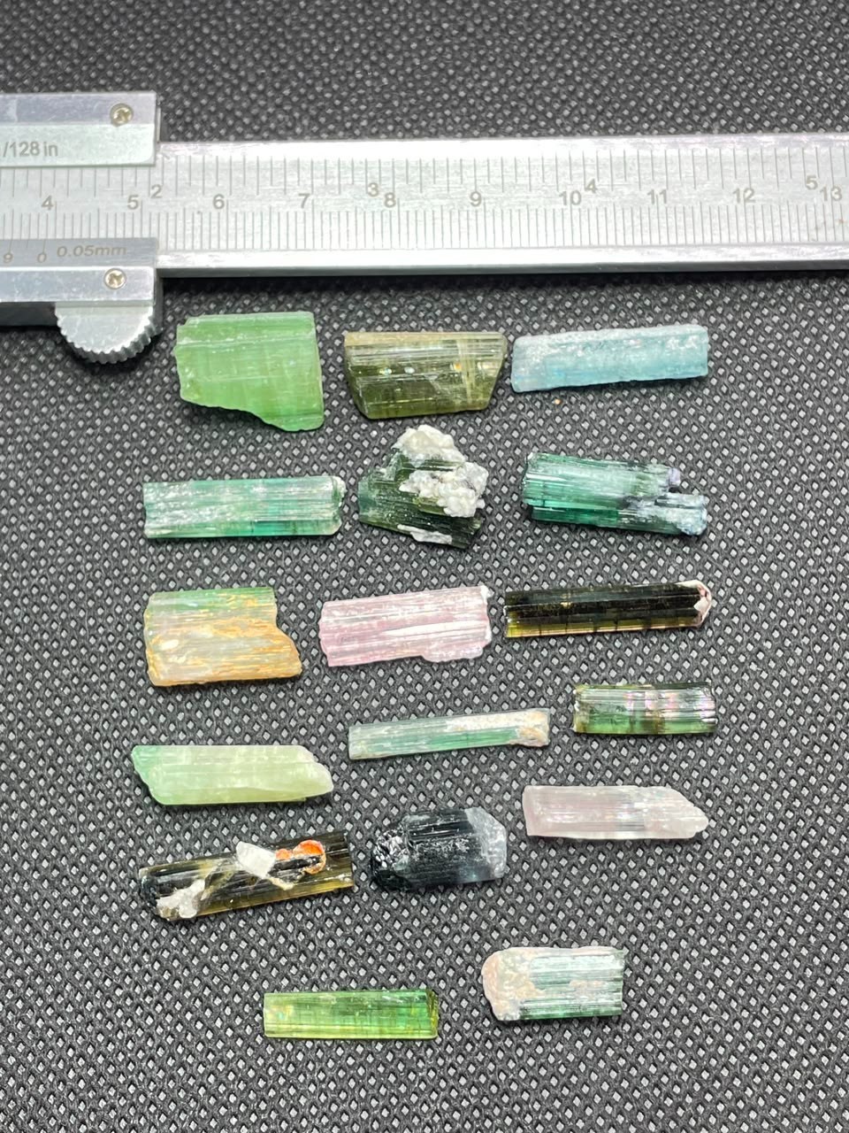 Natural Tourmaline Rough 25.80g mix color Crystals Untreated From Afghanistan