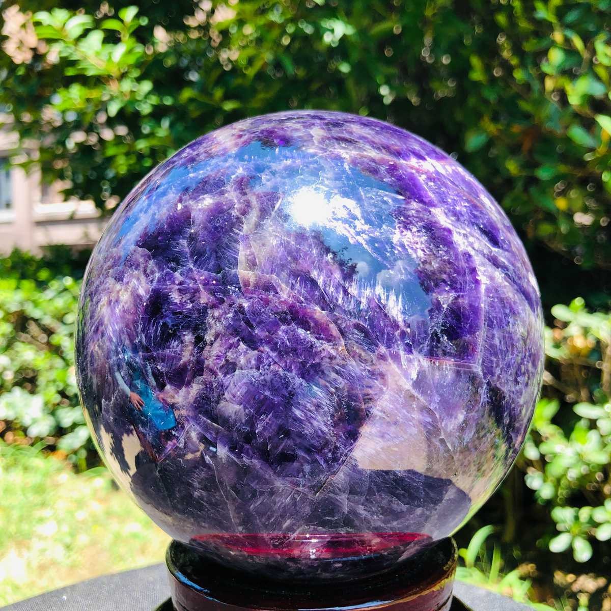 7.96LB Natural dream amethyst sphere quartz polished ball healing decor gift