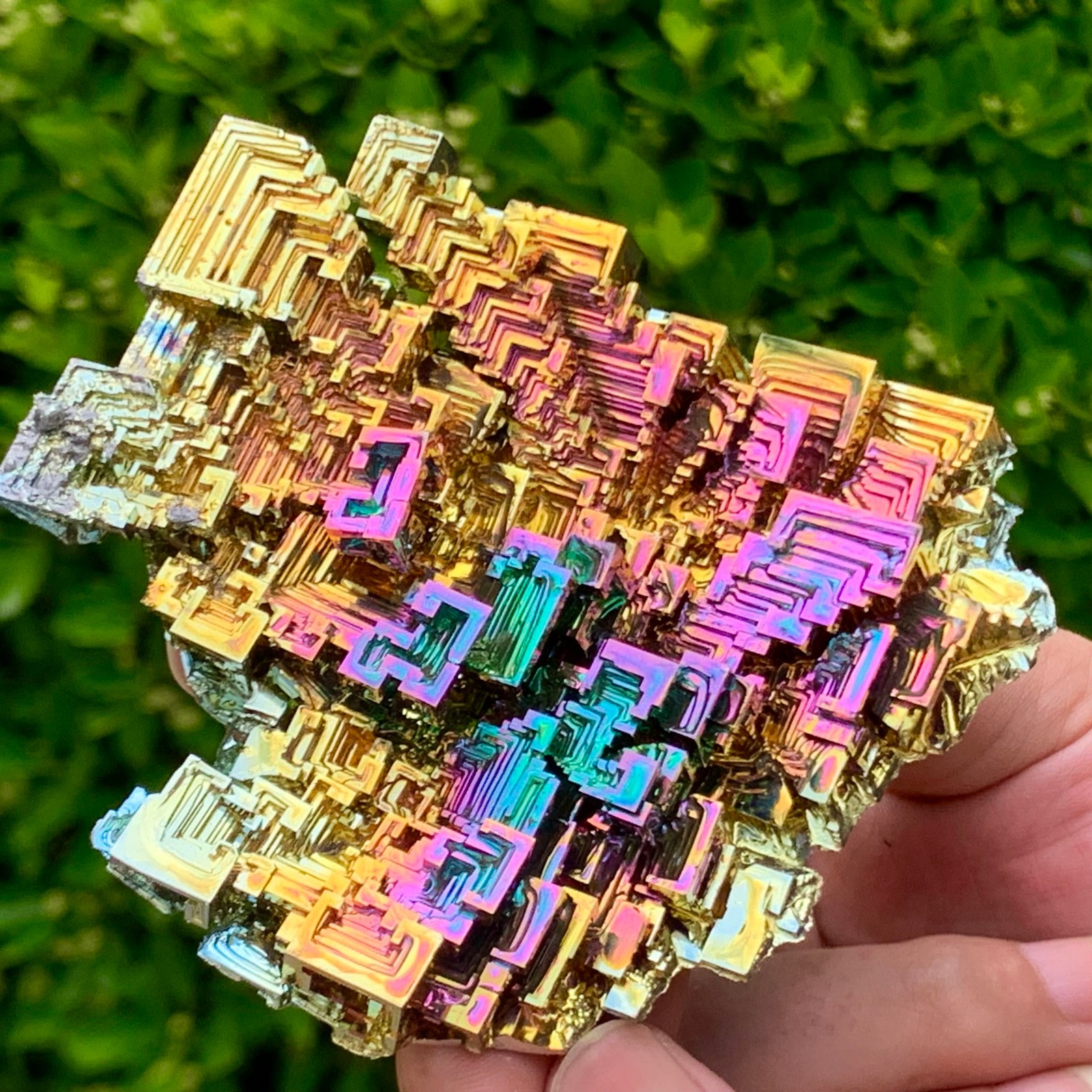 226G ram Bismuth rainbow crystal elementBi gemstone Mineral specimen healing