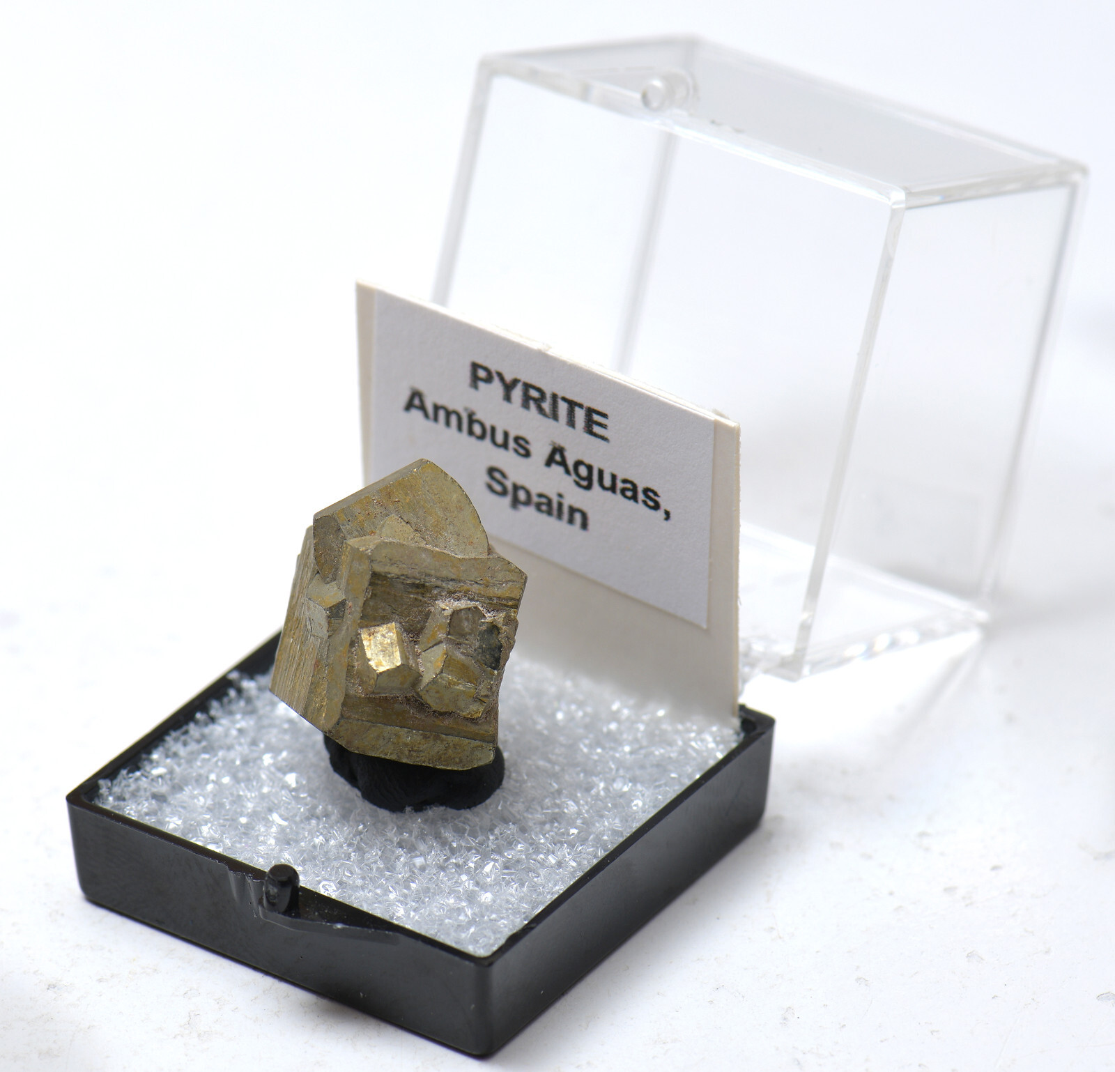 Excellent Pyrite crystal specimen. Ambus Aguas, Spain. 2 cm.