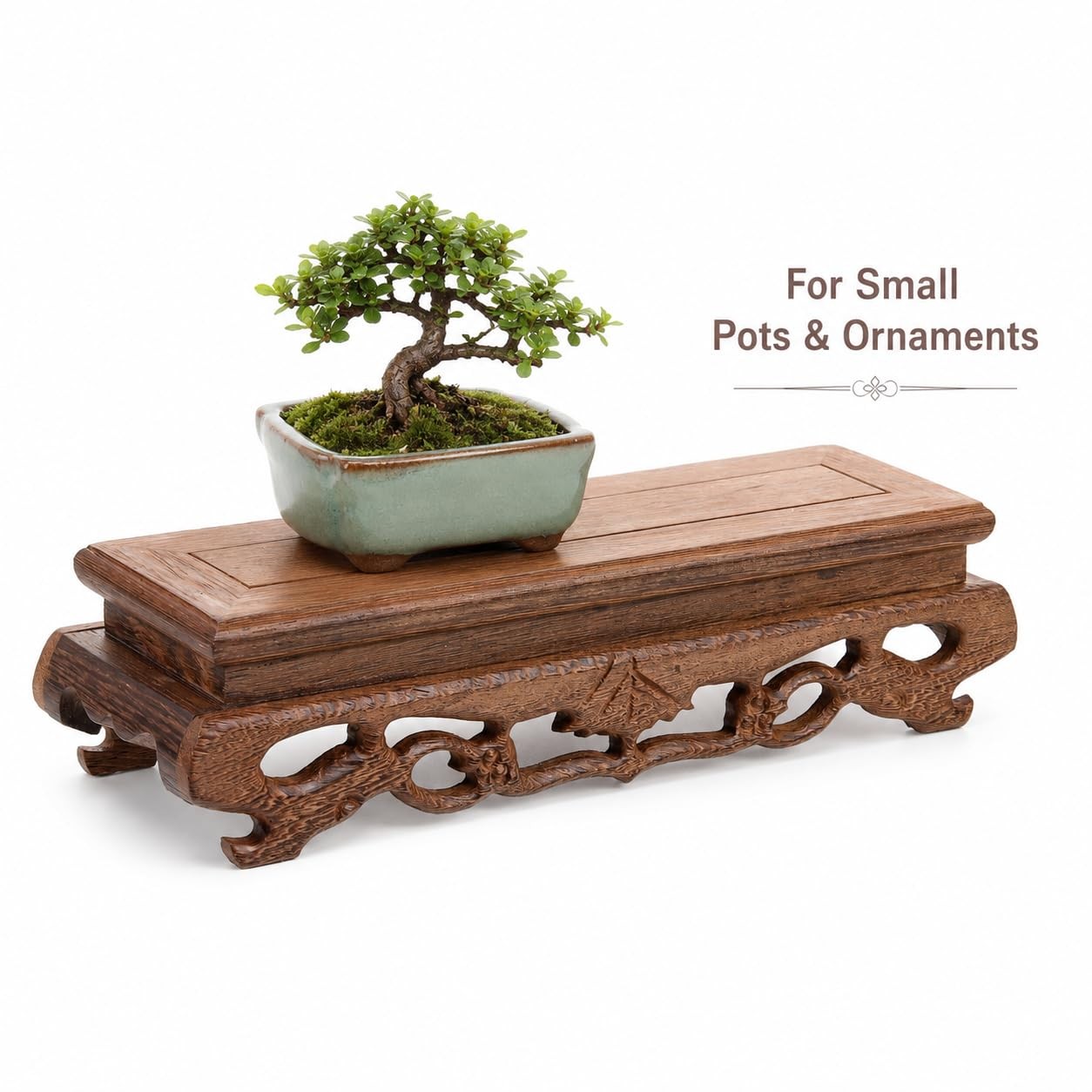 Wooden Display Base 8.85 X 2.75 X 2.16 in Solid Wood Stand for Figurines Vase…