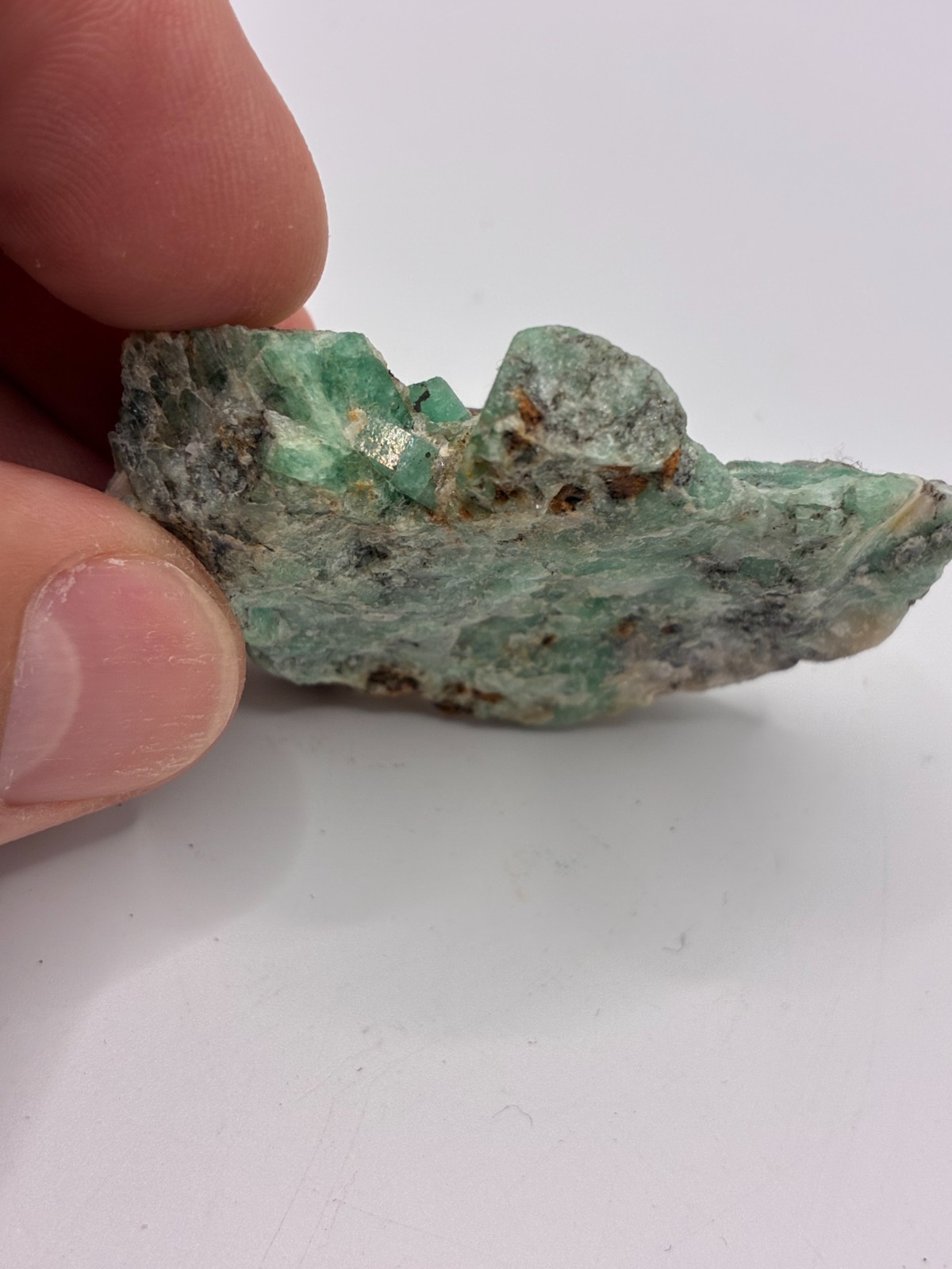 Rough Crystal Colombian Emerald Raw Matrix Collector Piece, Natural Not treament