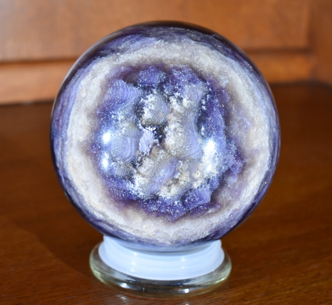 Purple Fluorite sphere 10 lb 8.8 OZ 143 mm