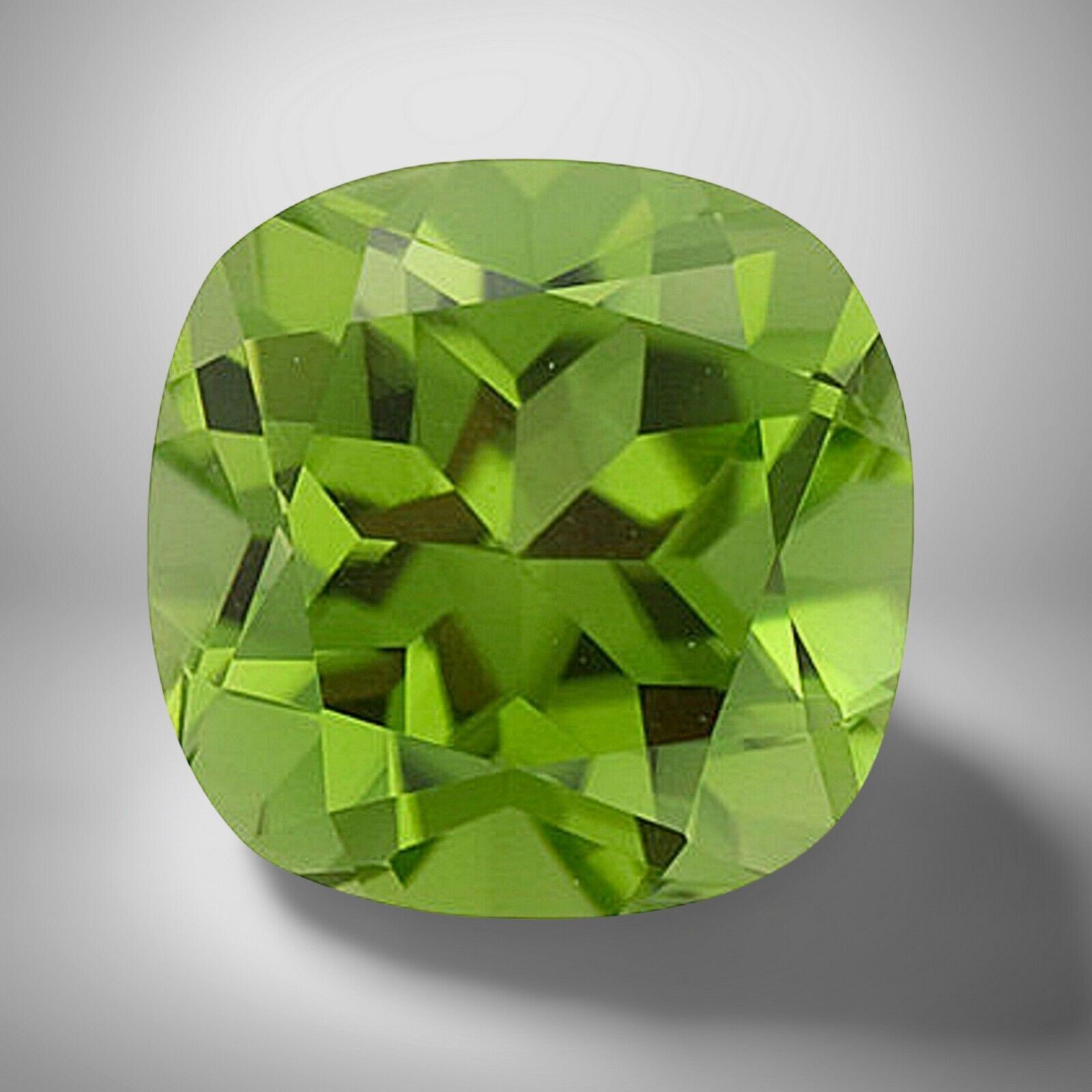 Peridot Cushion Cut Gemstone 1.31 Cts – 7 mm Flawless Loose Gem