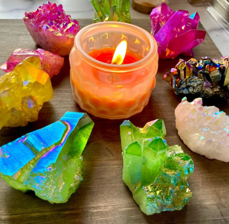 Angel Aura Quartz Cluster Set 9pcs Home Dorm Decor, Crystal Collection Gift
