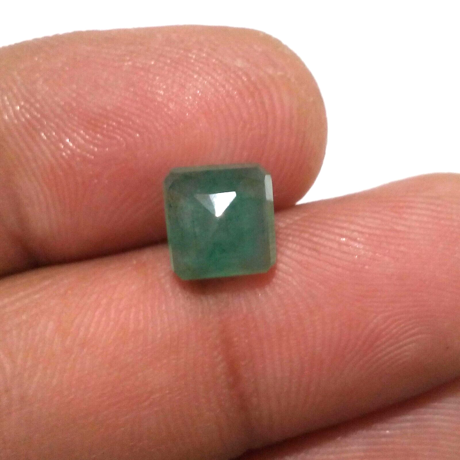 Natural Zambian Emerald Faceted Emerald Cut Shape 2.95 Crt Green Loose Gemstone