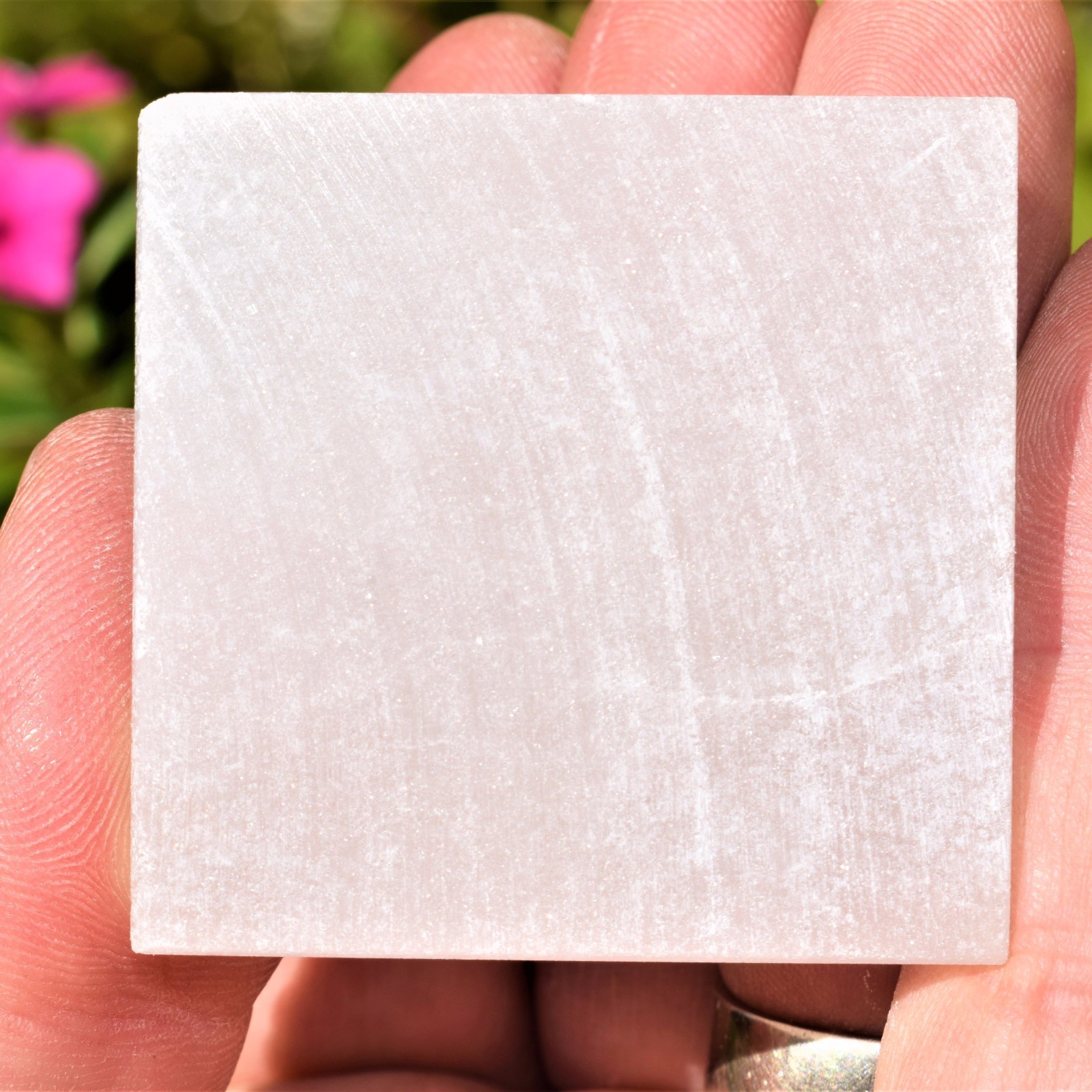 2″ (50mm) Moroccan Selenite Pyramid Hand-carved Hand-Polished POWERFUL ENERGY