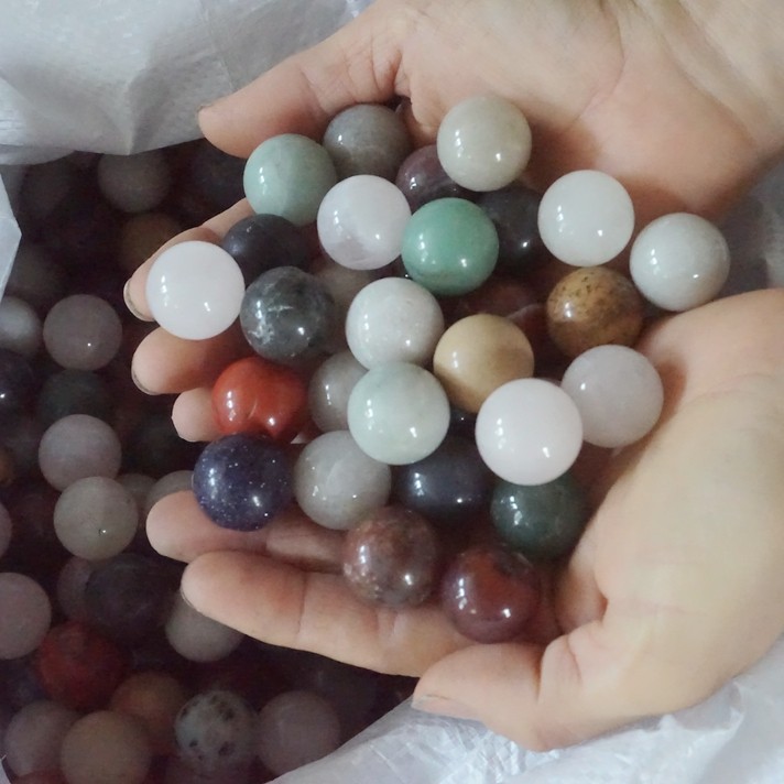 2.2LB 88Pcs Natural Quartz Crystal Jasper Sphere Ball Diverse Stone Healing 20mm