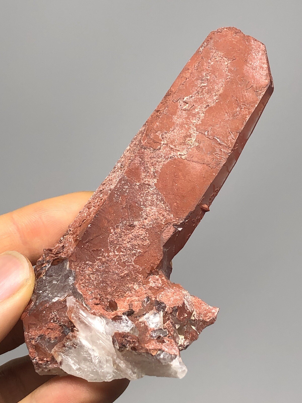 Red Quartz Tabular Wand Crystal Cluster Point Morocco 3.4oz N34