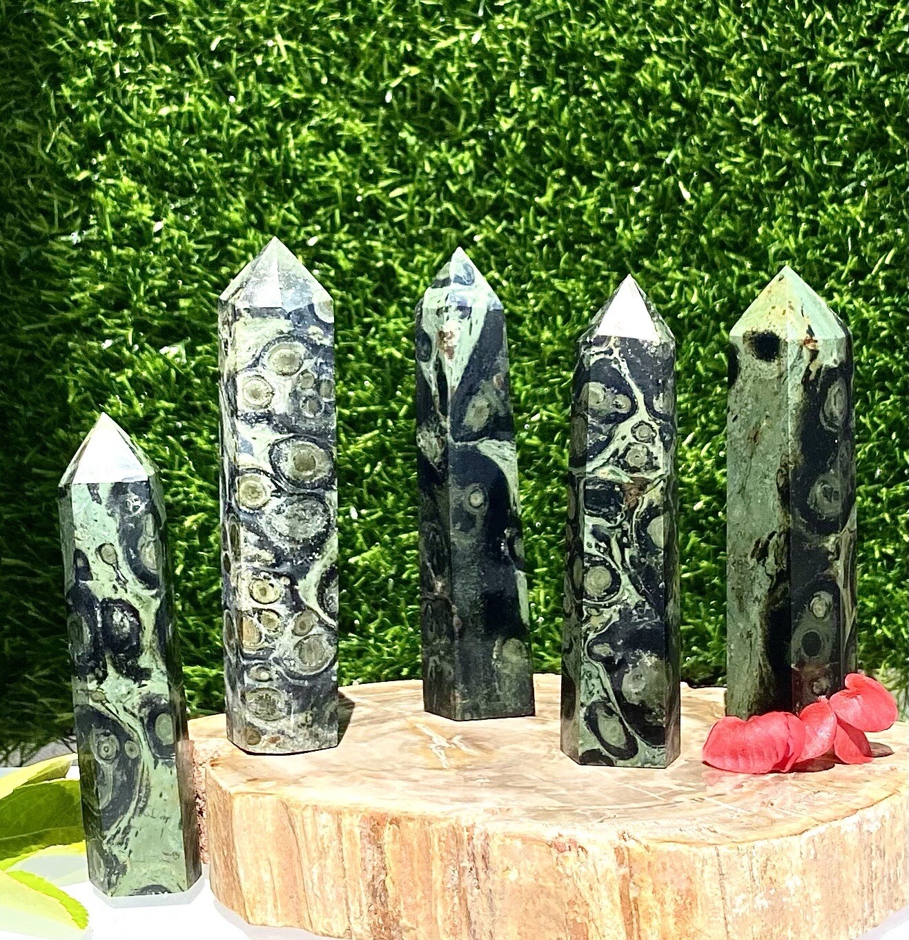 Wholesale Lot 1 Lb Natural Kambaba Jasper Obelisk Tower Point Crystal
