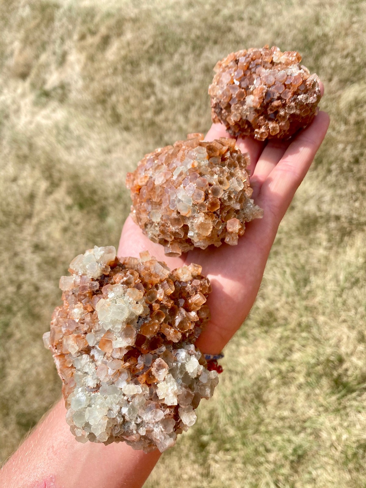 Raw Aragonite Star Cluster (0.5″ – 6″) Natural Red Aragonite Cluster Morocco