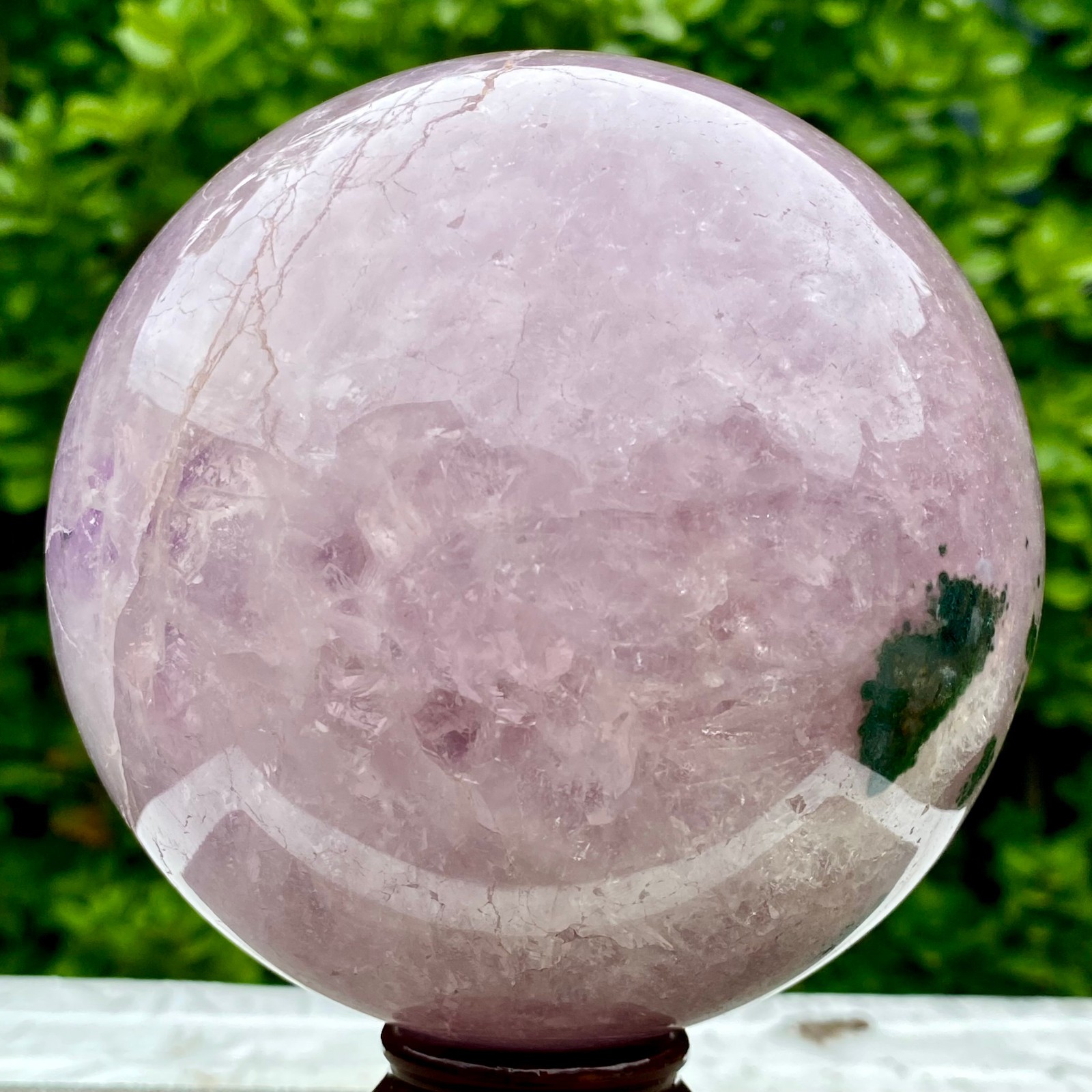 4.4LB Amethyst Agate Sphere Polished Healing Crystal Ball Home Feng Shui Ornam