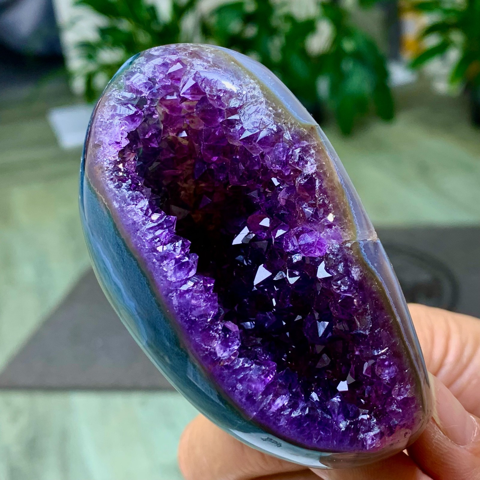 290G Natural Amethyst geode quartz cluster crystal specimen Healing