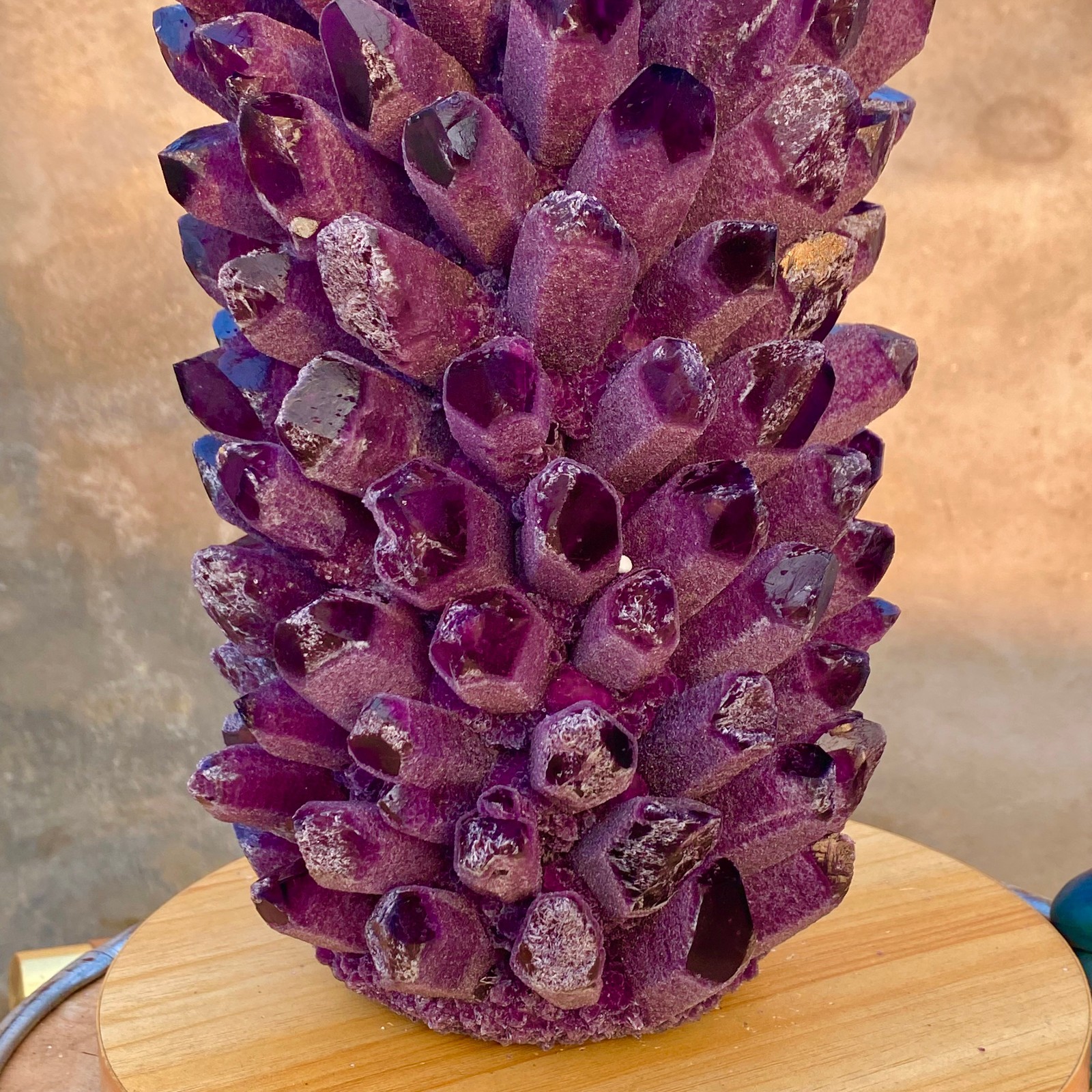 27.88LB New find purple phantom crystal quartz cluster mineral specimen healing