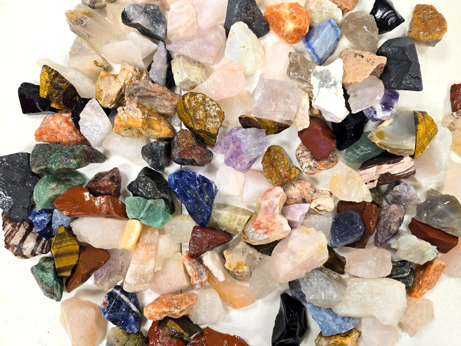 Brazilian Raw Crystals Mix Rough Assorted Gemstones for Tumbling Décor & Crafts