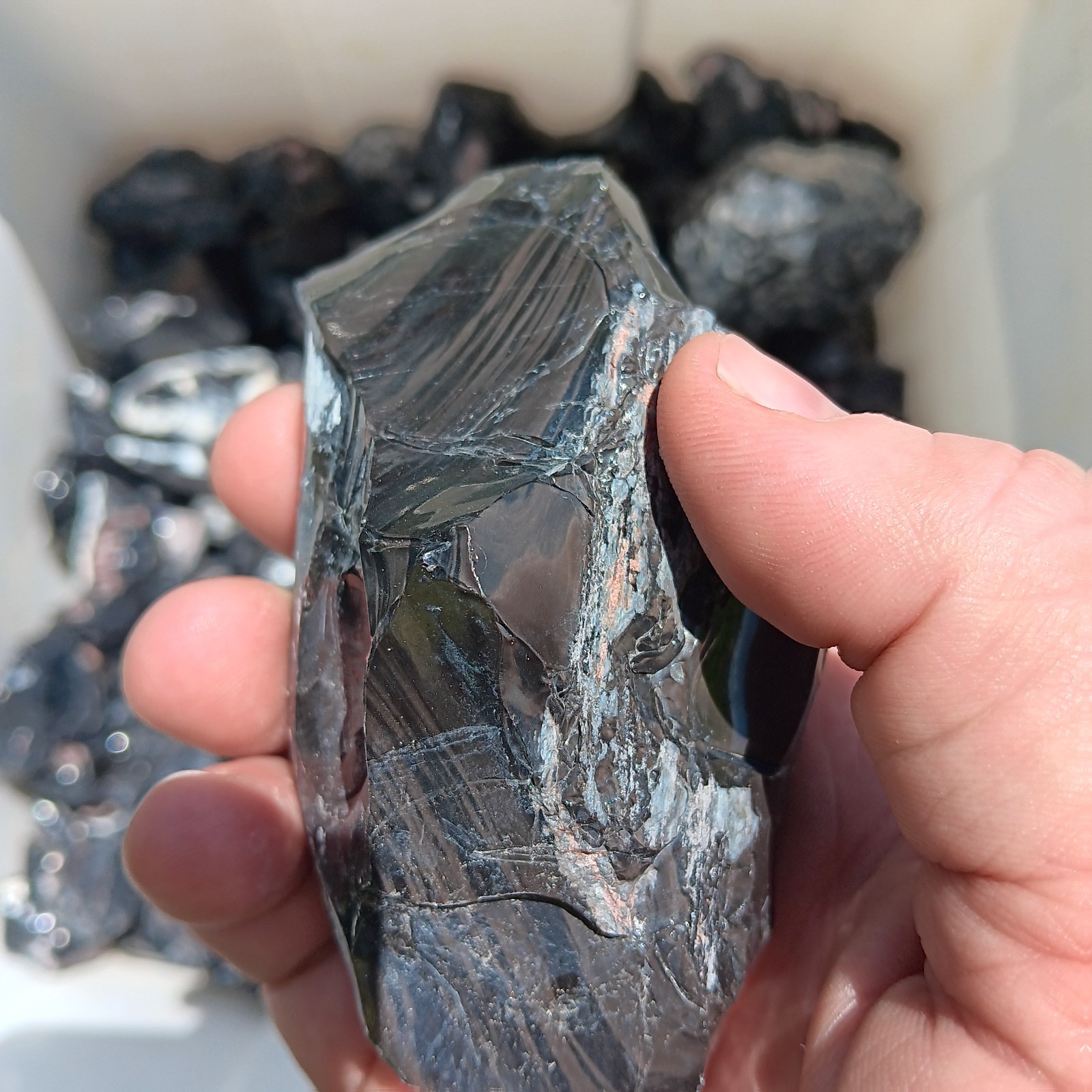 10 Lbs Lot Of Obsidian, Snowflake, Gold Sheen, And More