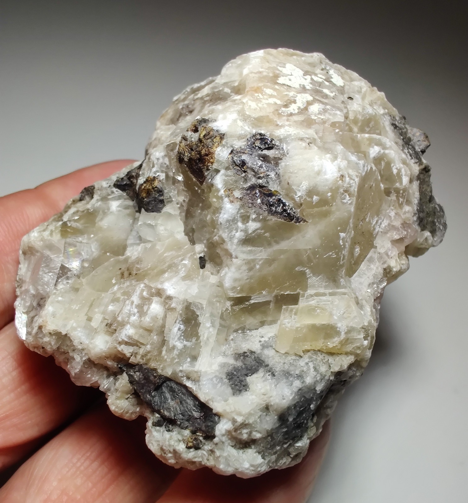 Calcite, Fluorite, Sphalerite specimen, UV. Cave-in-Rock, Illinois. 224 grams.