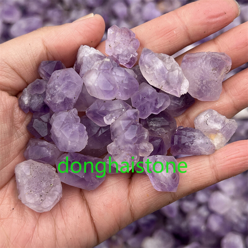 Natural Amethyst Rough Quartz Crystal Mineral Specimens Reiki Healing 8-12pcs