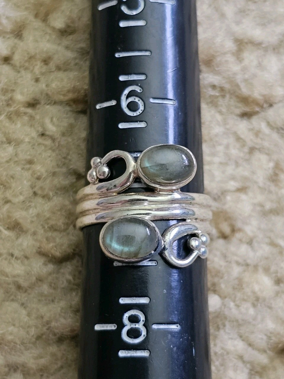 Sterling Silver Labradorite Ring, Size 7, Crystals & Stones, Mineral Specimen