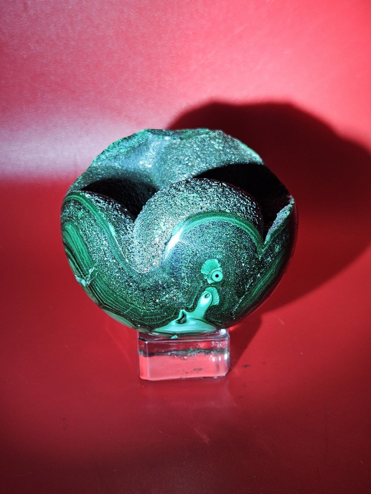 Glossy Natural Malachite Quartz Druzy Sphere Crystal Collection Healling 1+LB