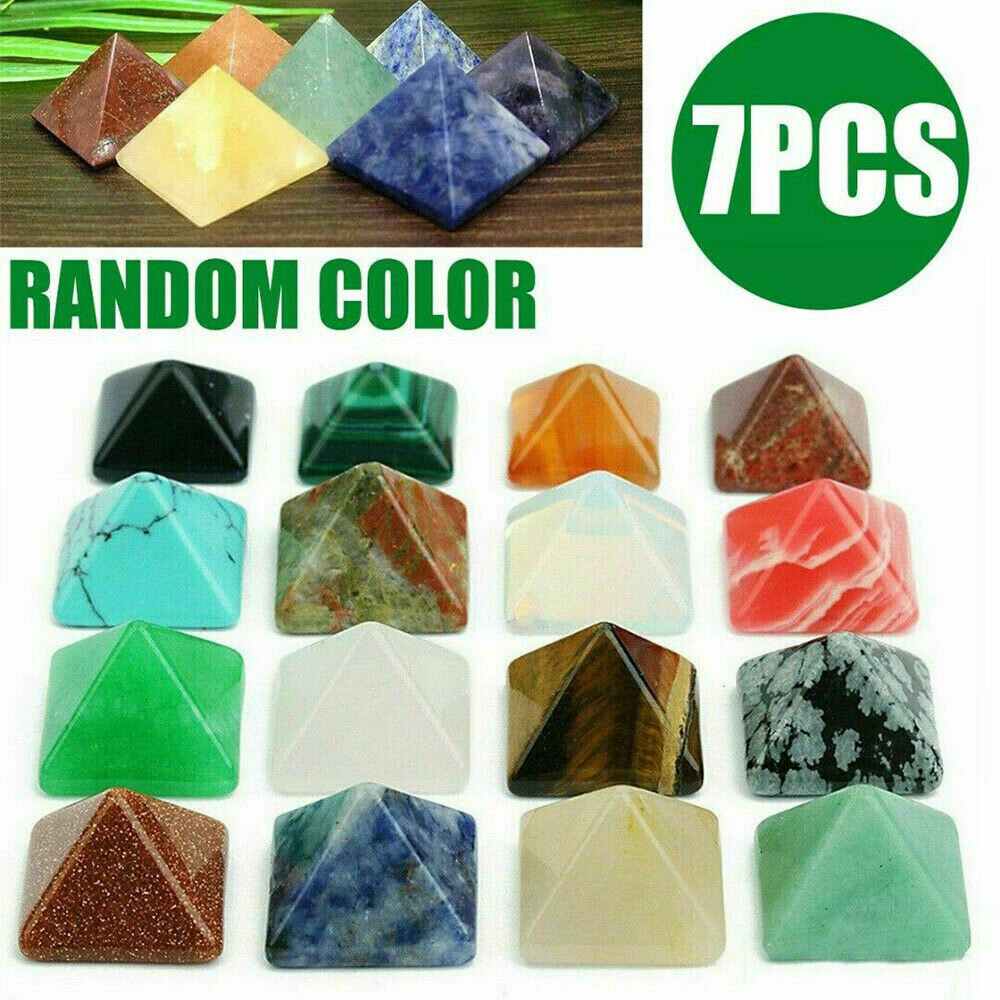 Set of 7 Healing Crystal Natural Gemstone Reiki Chakra Collection Stone Kit