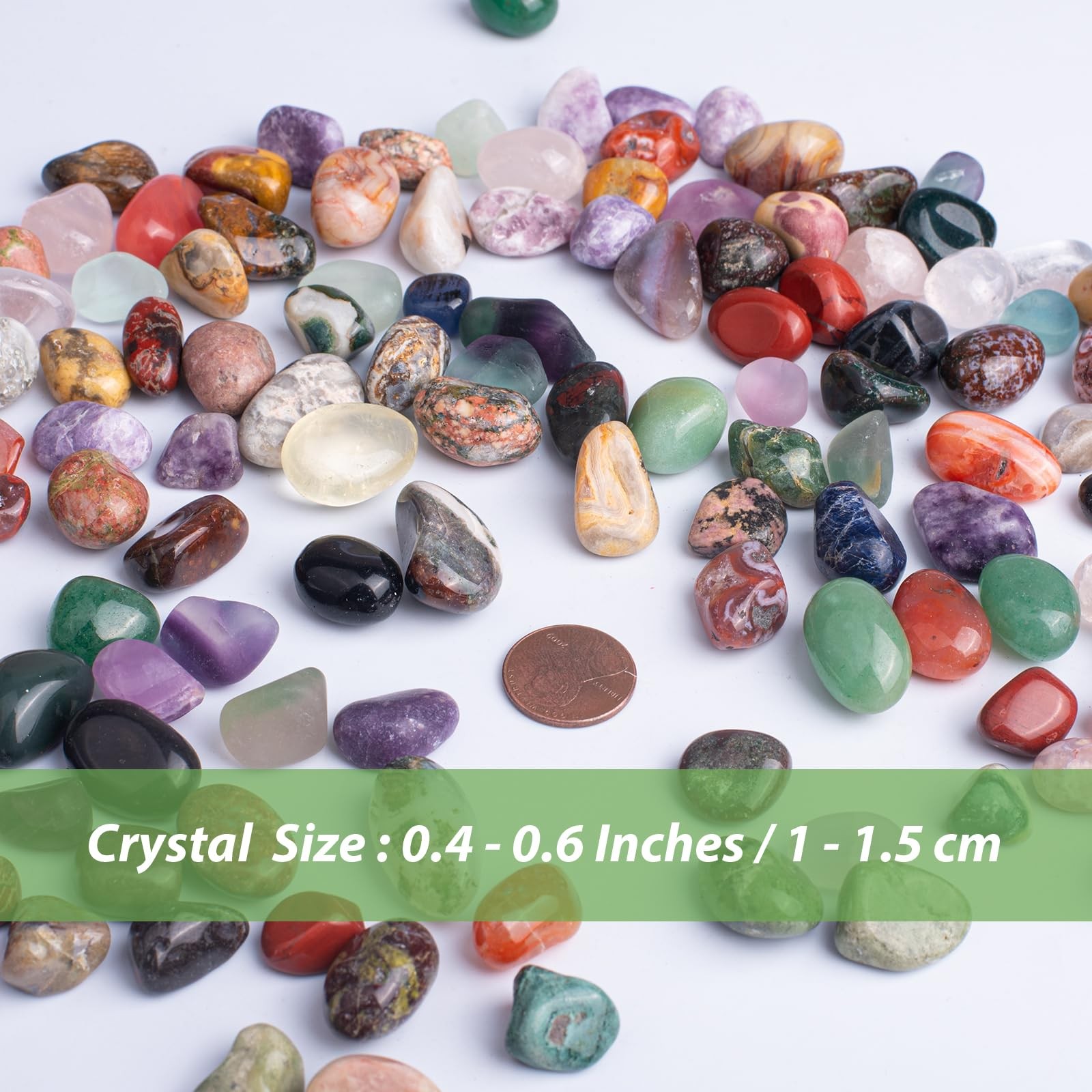72pcs Healing Crystal Stones Set Tumbled Gemstones Bulk Decor