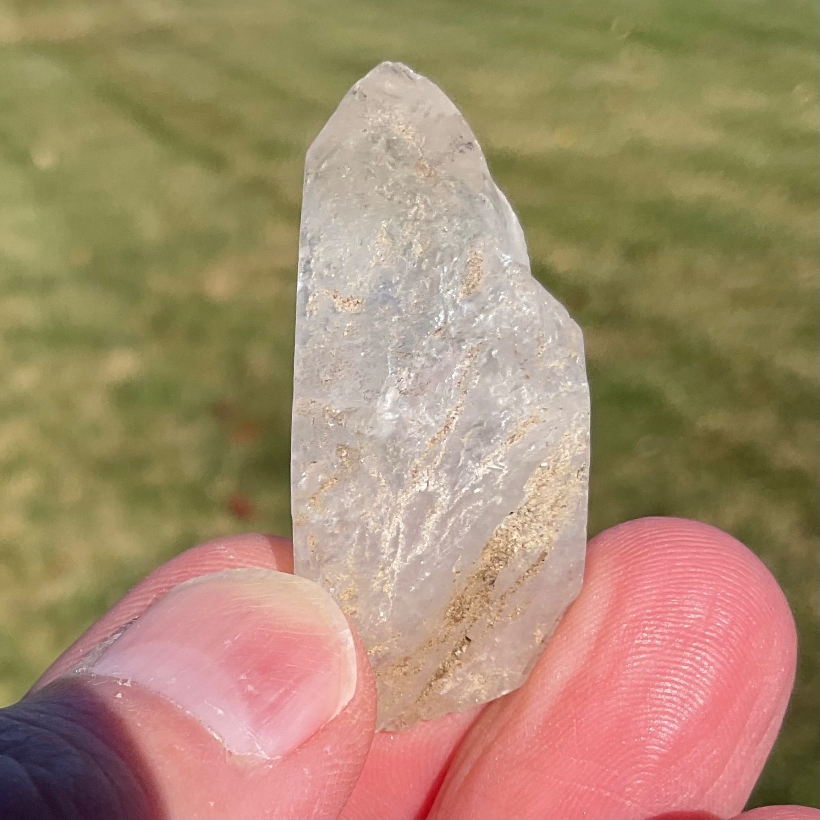 Etched Quartz Crystal Phantom Specimen 16g Natural Lightning Strike Look