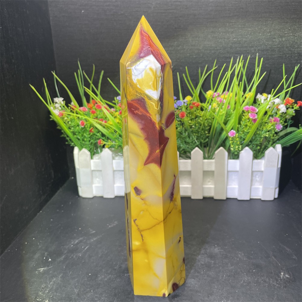 2.4LB 9.5″Natural A+ Mookaite Jasper Obelisk Crystal Reiki Tower Heal Decor