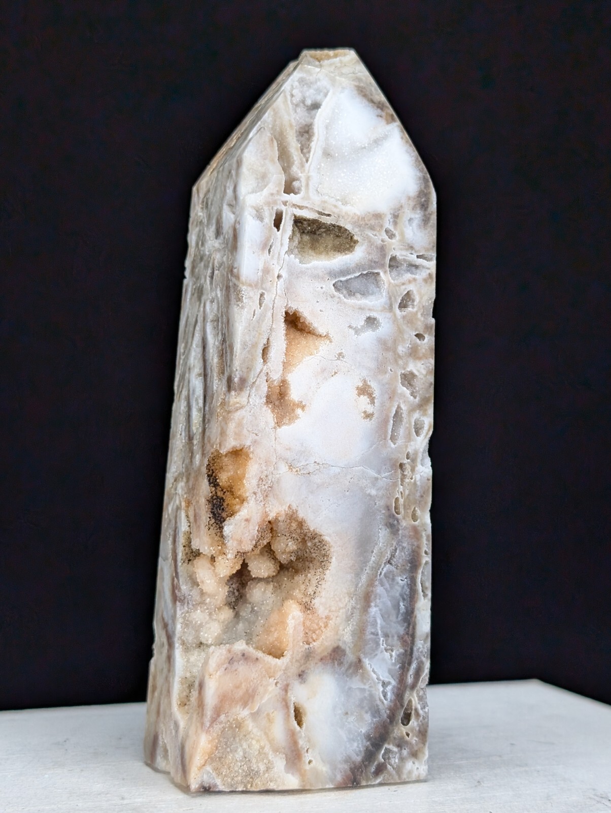 Sphalerite Tower Druzy Crystal Large Gemstone Point Chakra Wand