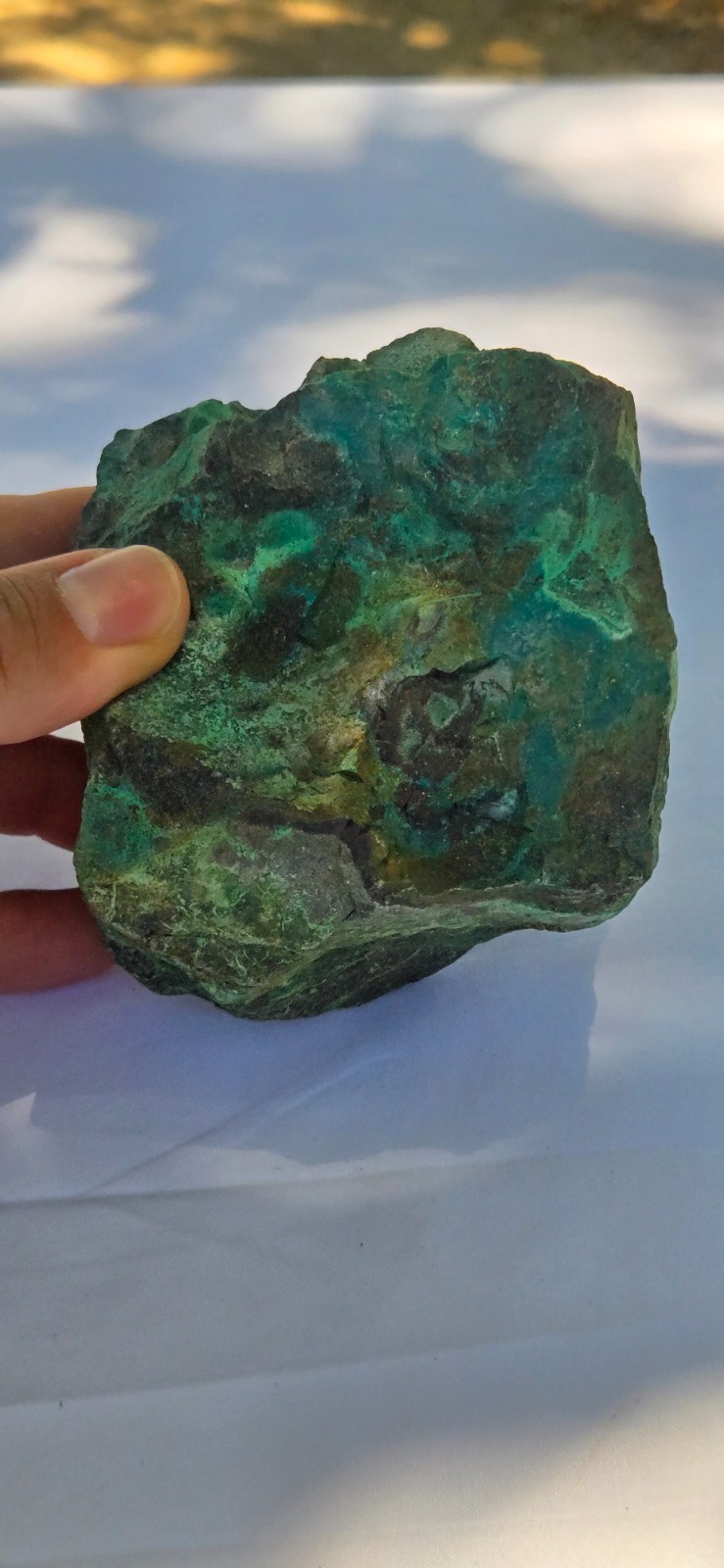 Large 880 Grs Old Chrysocolla Specimen Arizona USA Dark Green Blue Chalky Matrix