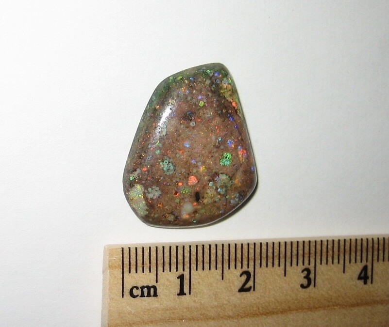 24mm x 20mm POLISHED NATURAL FREE FORM BOULDER OPAL CRYSTAL CABOCHON ~ 14cts *A1